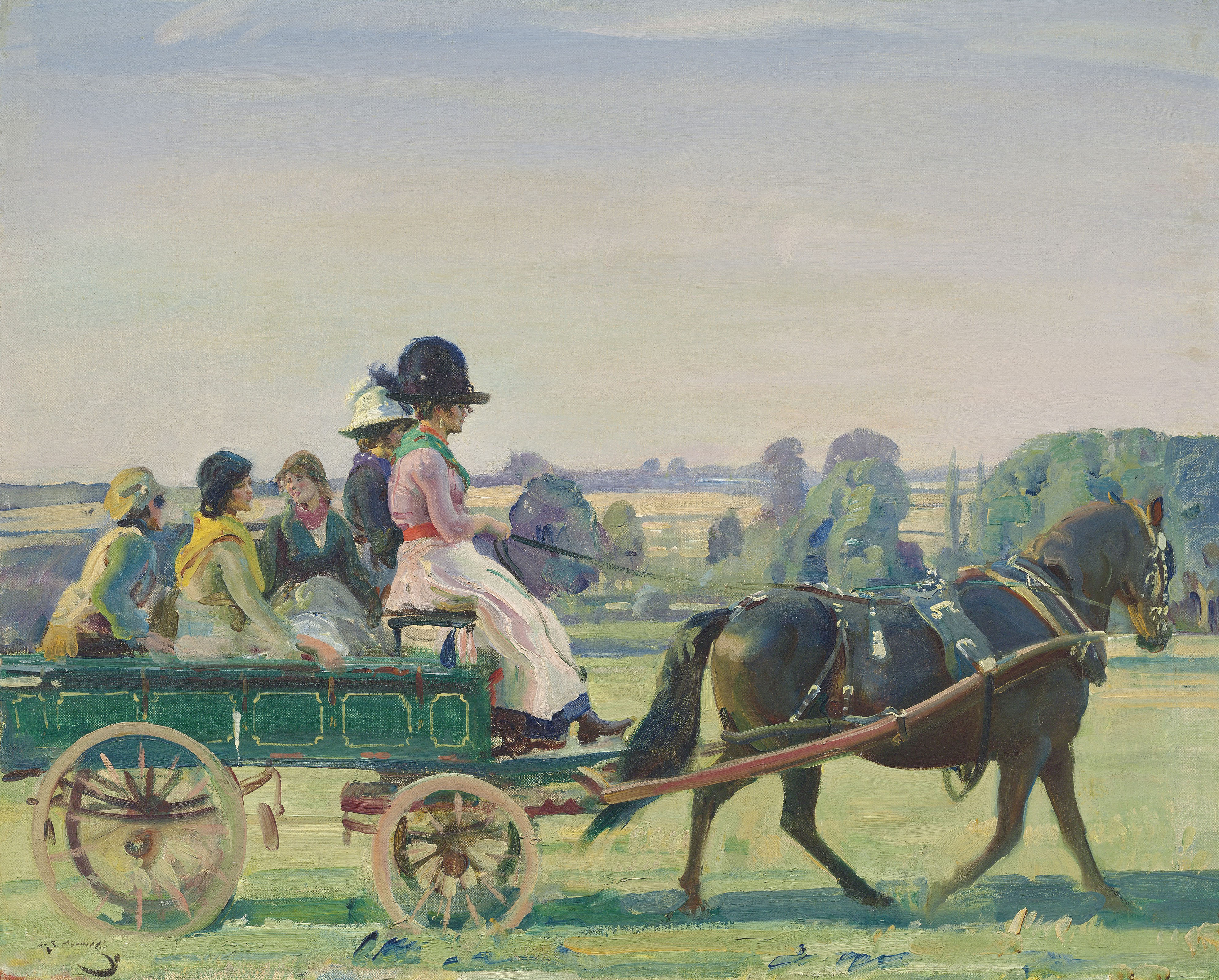 Alfred James Munnings — Зеленая повозка
