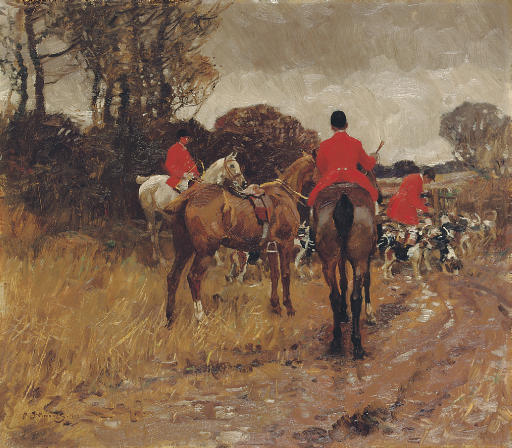 Alfred James Munnings — Охотник, открывающий калитку