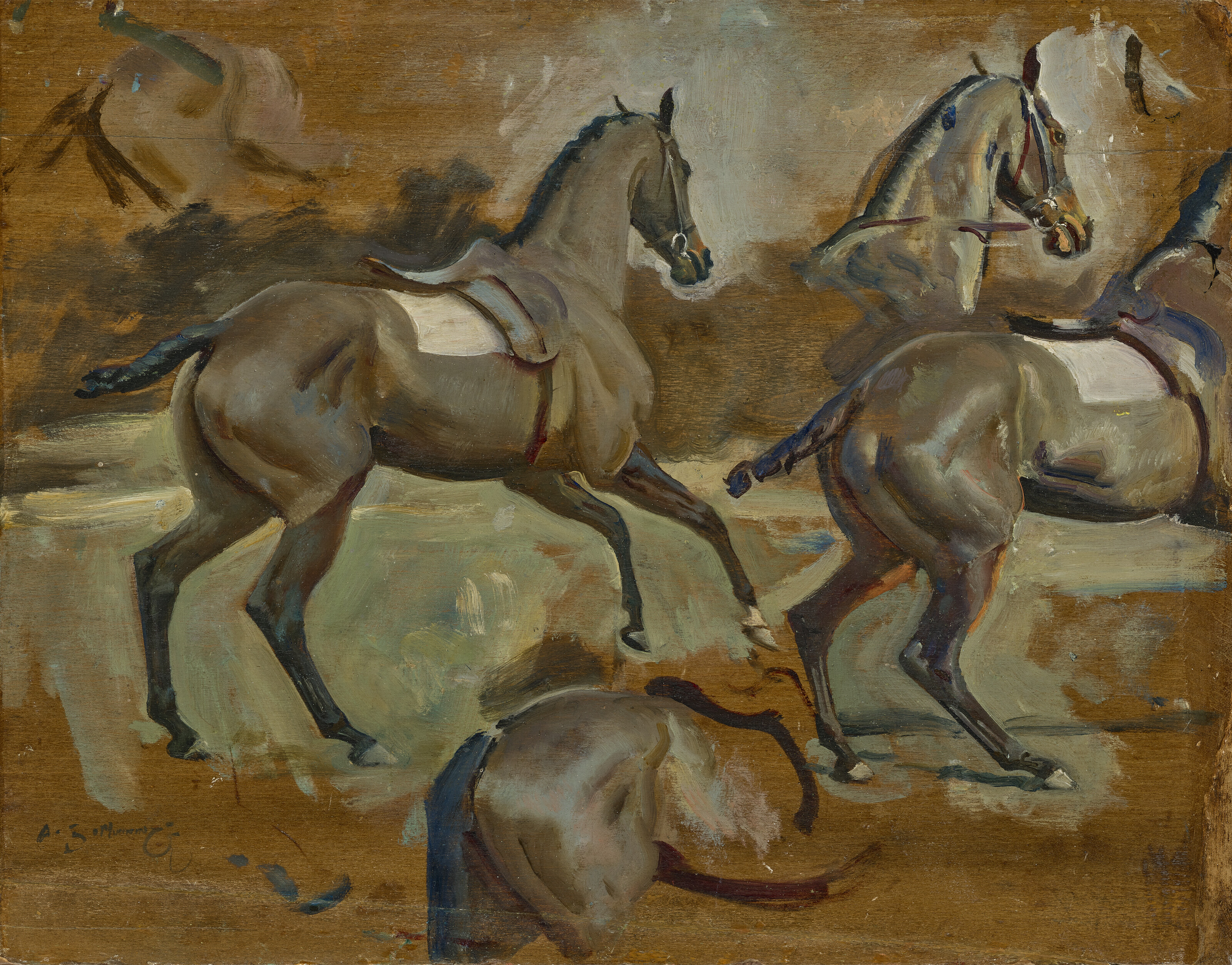 Alfred James Munnings — Подготовка к "походу на почту"