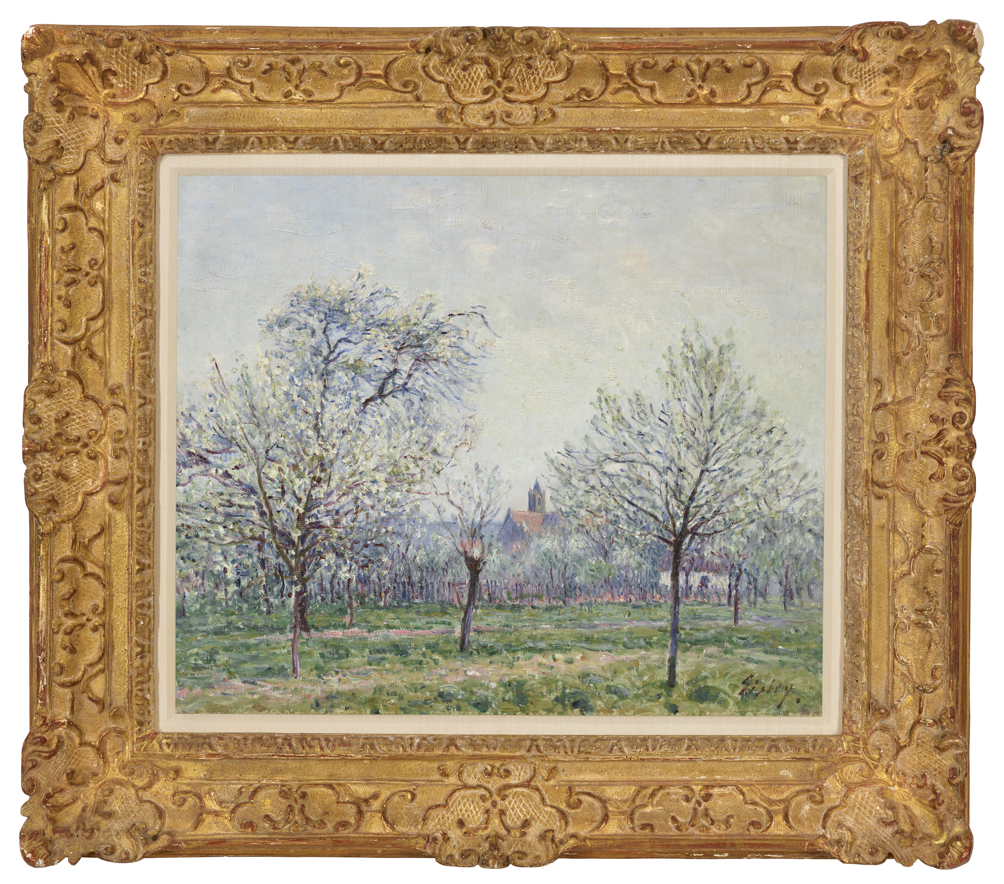 Alfred Sisley — Ле-верже-а-Морэ-сюр-Луан, Прентемп, изображение 3