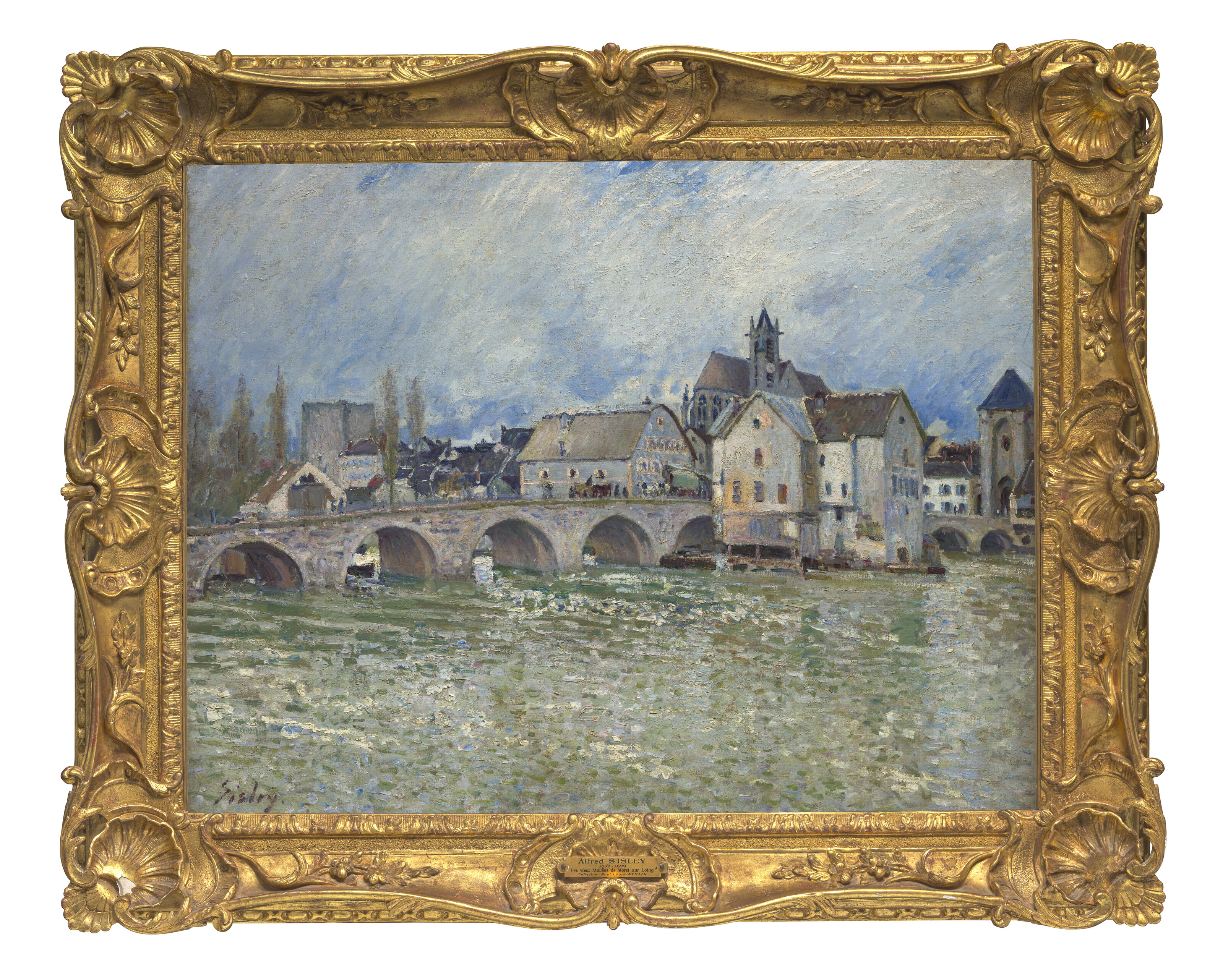 Alfred Sisley — Ле-Пон-де-Морэ-сюр-Луан, временный центр, изображение 4