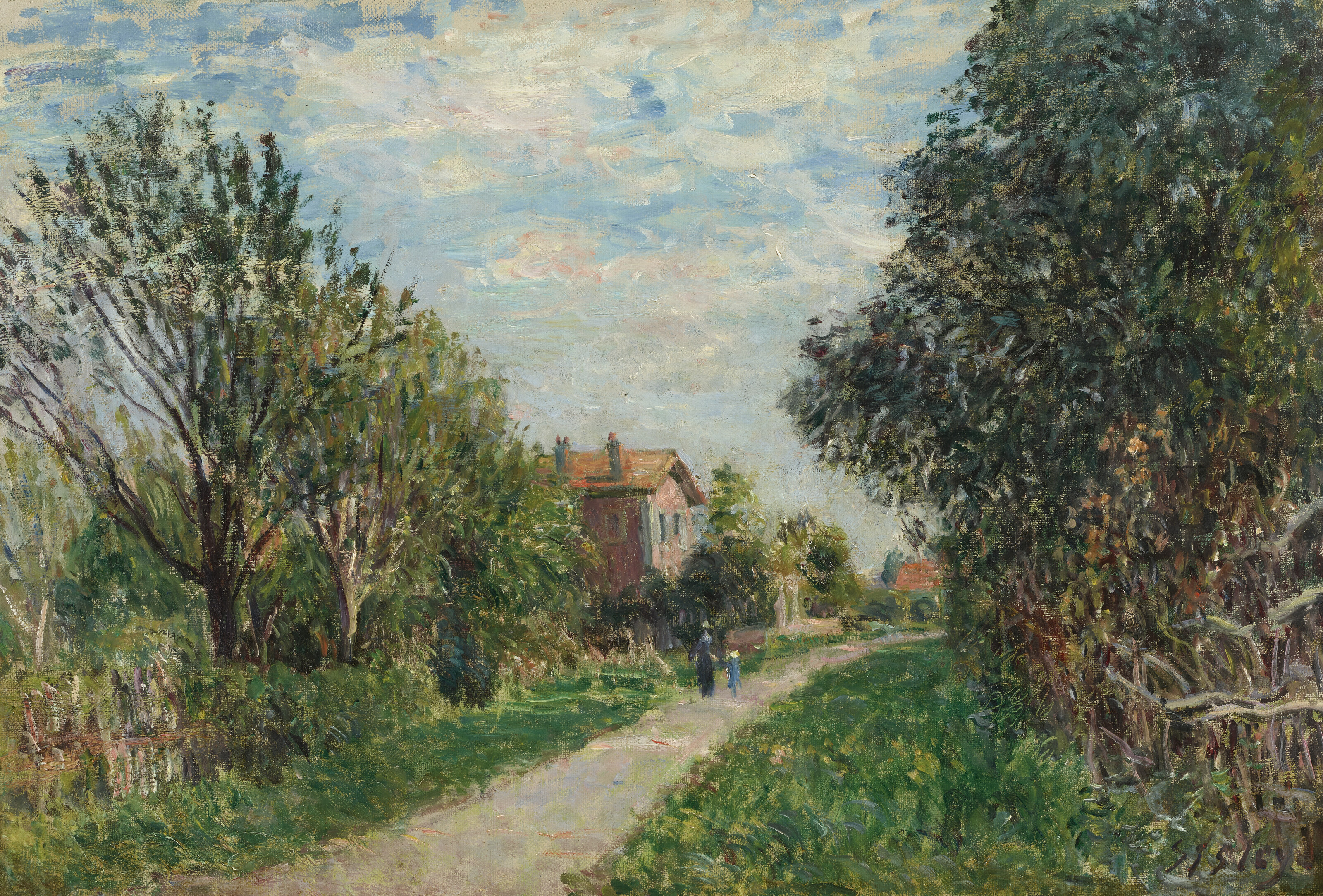 Alfred Sisley — Женщина и жених из прошлого, Севр, изображение 1