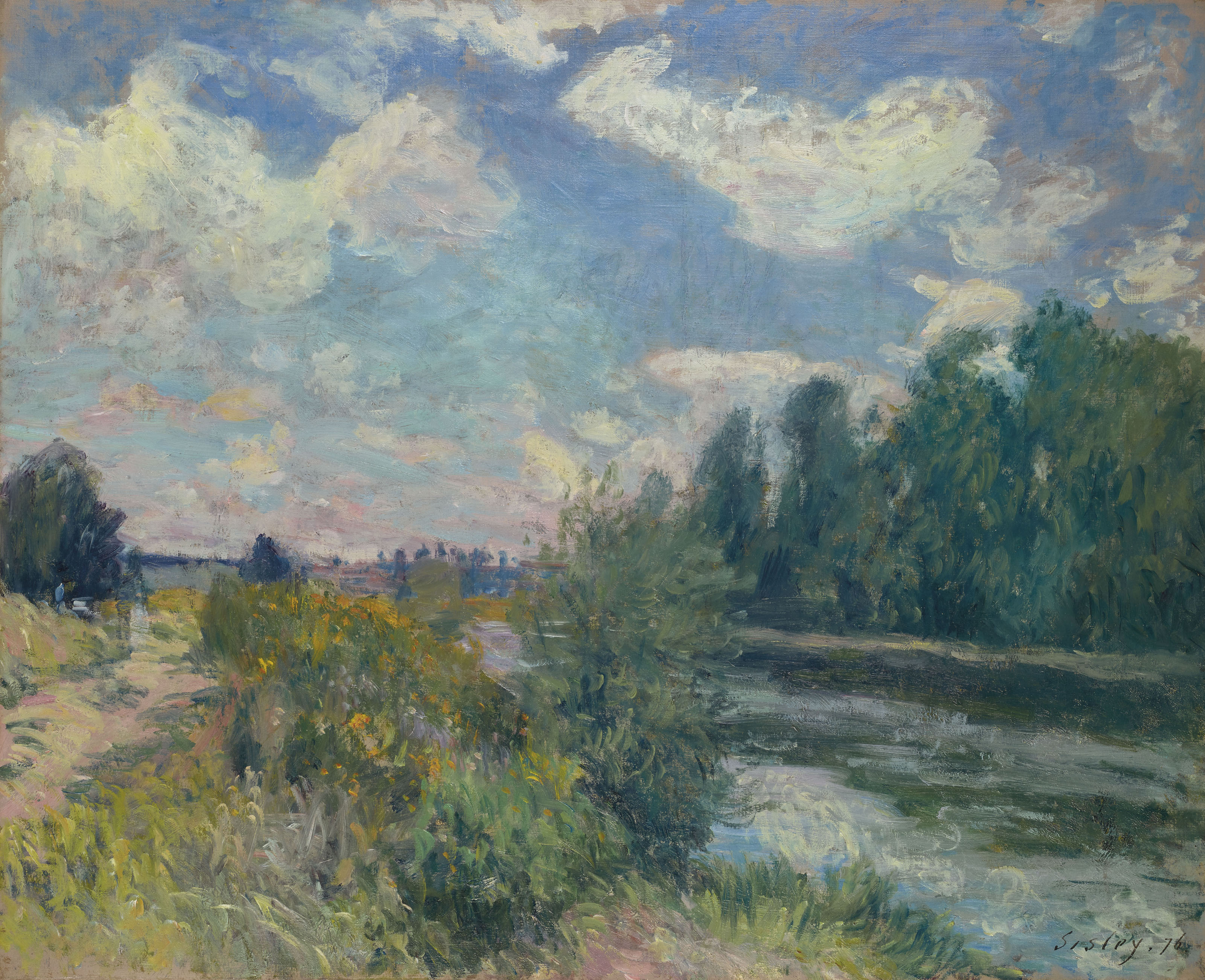Alfred Sisley — На берегу Сены в Буживале