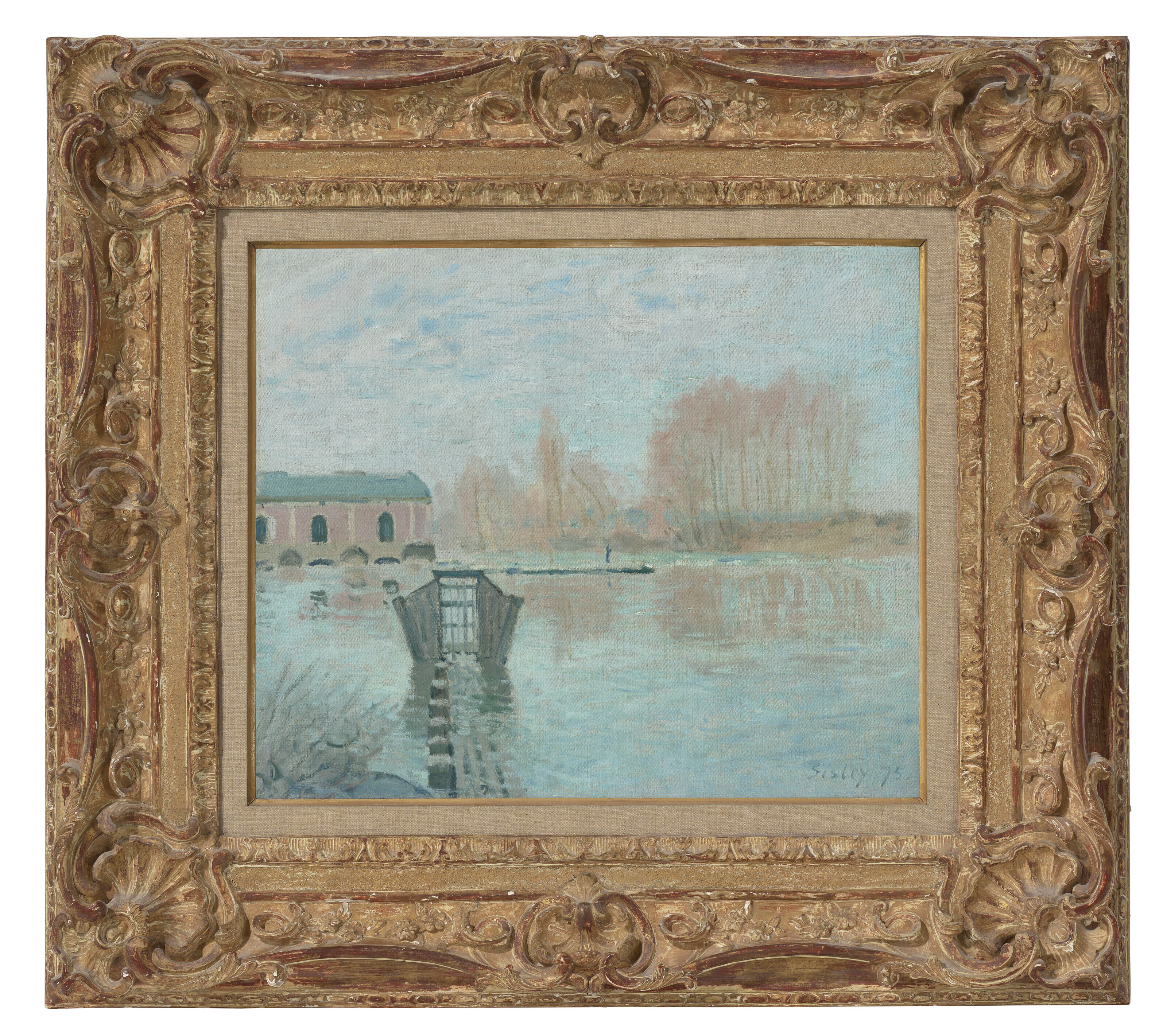 Alfred Sisley — Машина из Марли и заградительный огонь, Буживаль, изображение 2