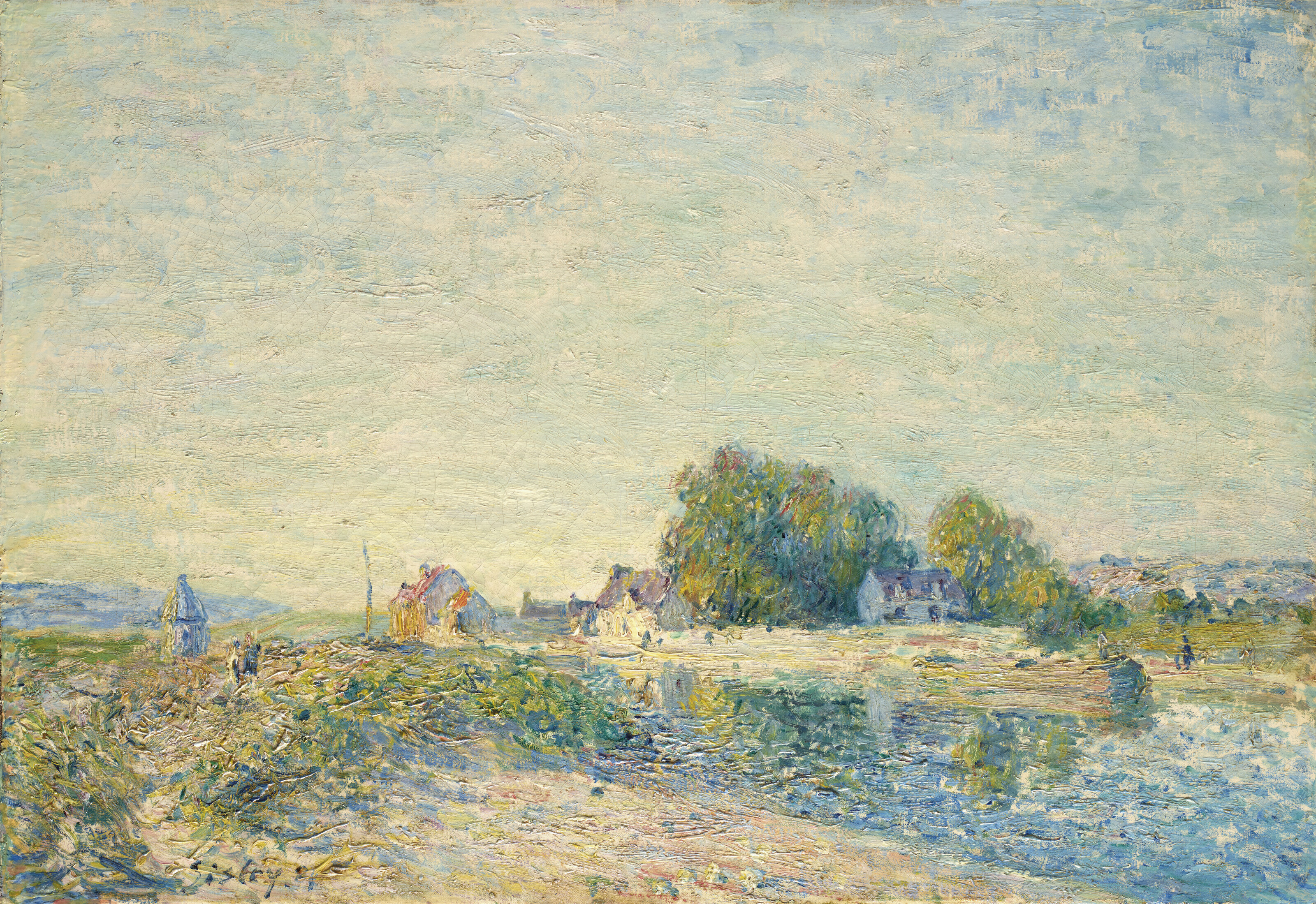 Alfred Sisley — Заграждение на канале Луан в Сен-Мамесе, изображение 2