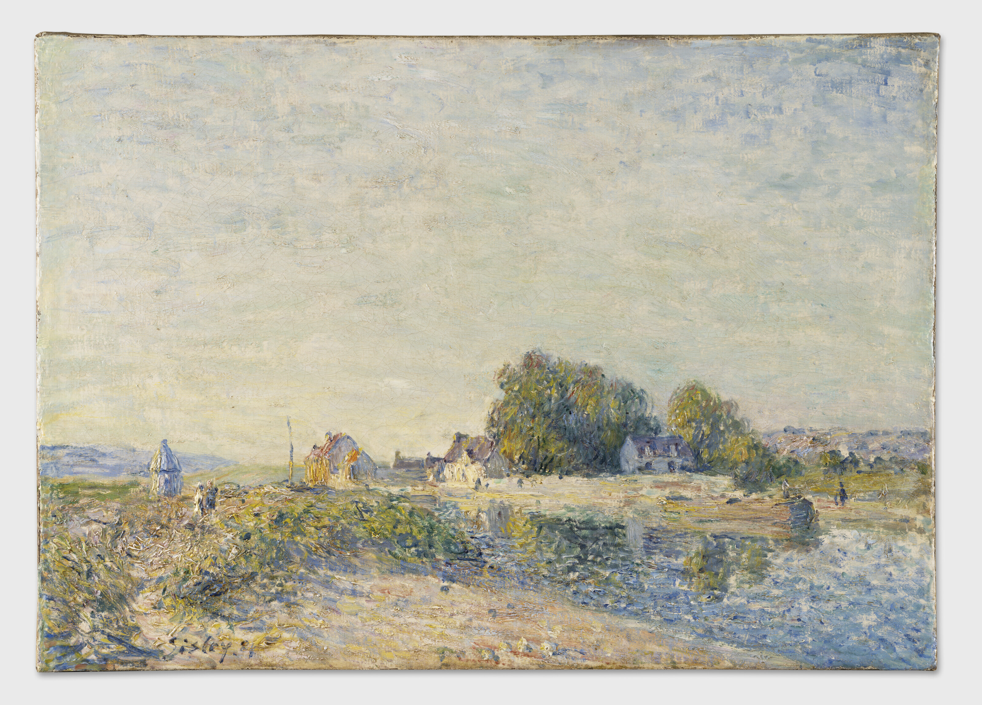 Alfred Sisley — Заграждение на канале Луан в Сен-Мамесе, изображение 3