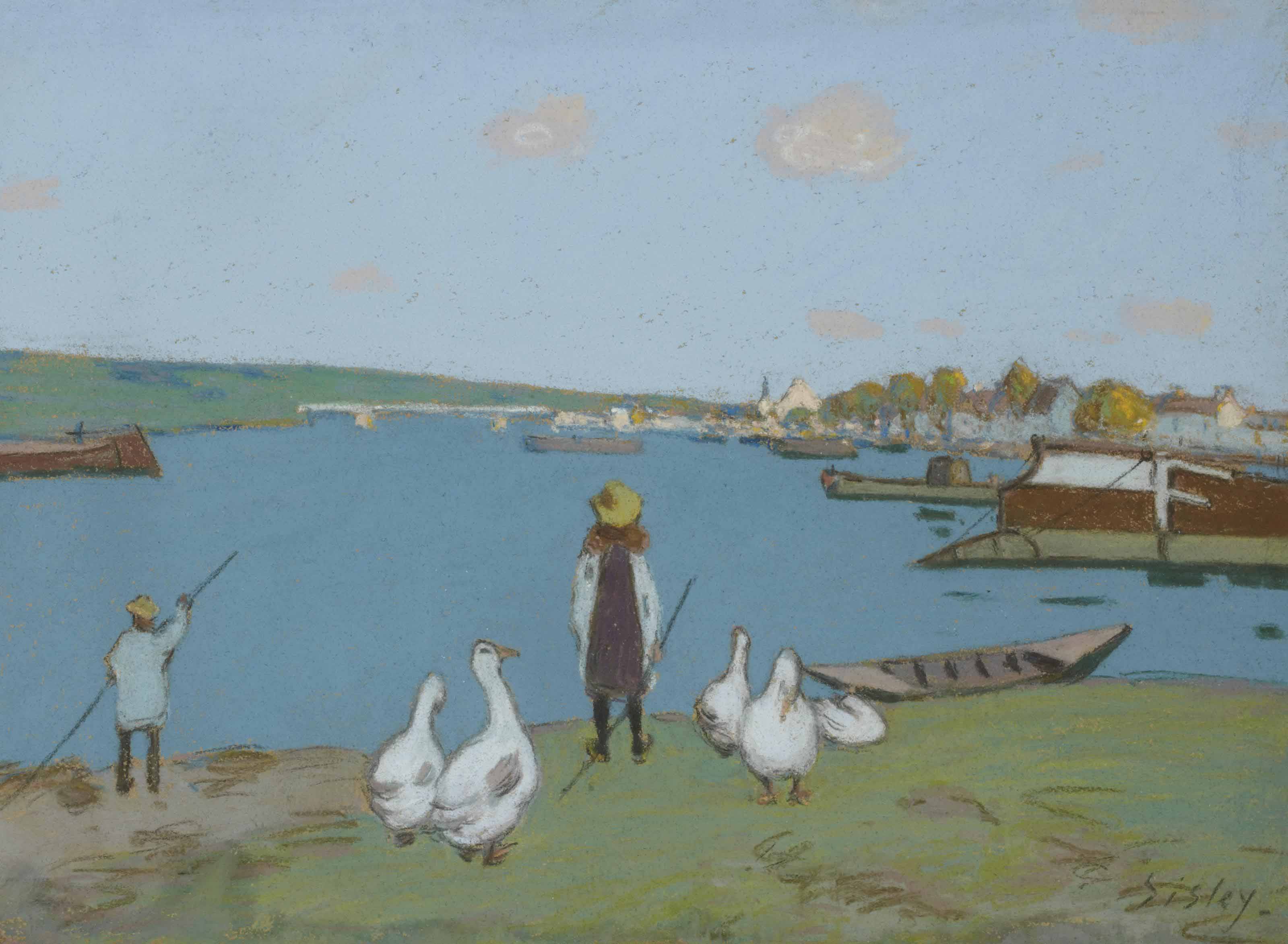 Alfred Sisley — Нарядница на границе с Луной