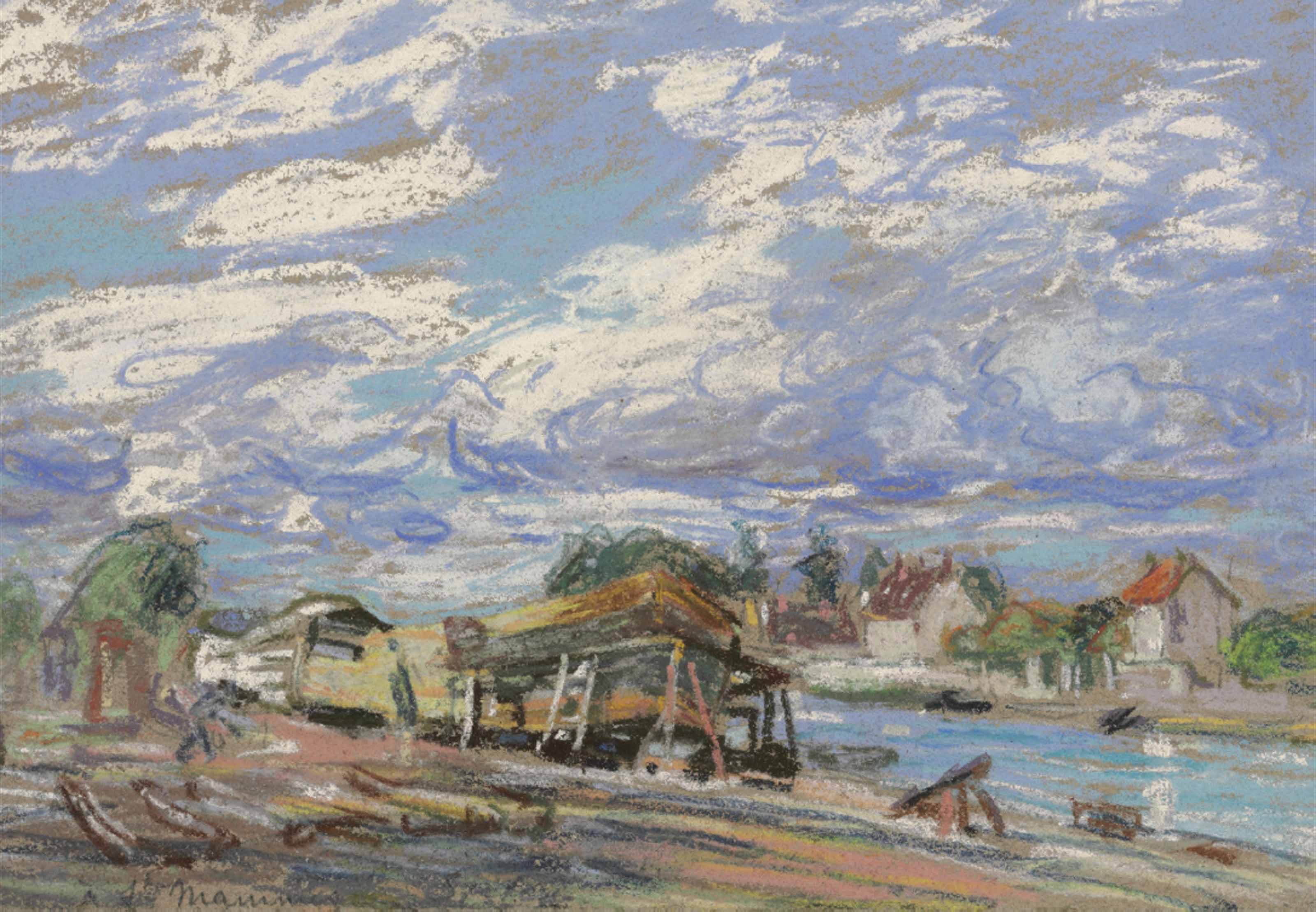 Alfred Sisley — Сент-Маммес, Строительство в Бато