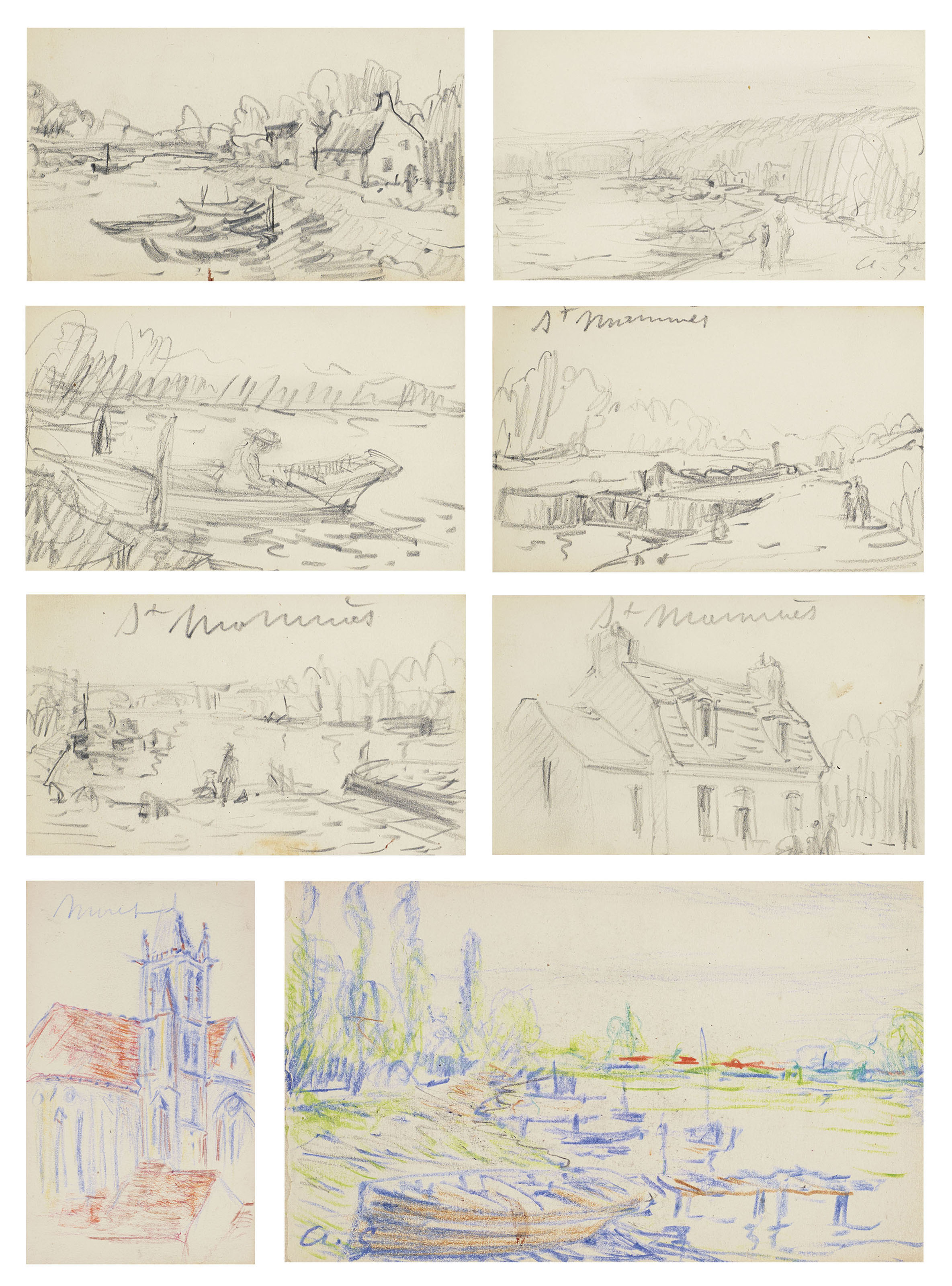 Alfred Sisley — Альбом для рисования, содержащий 22 рисунка