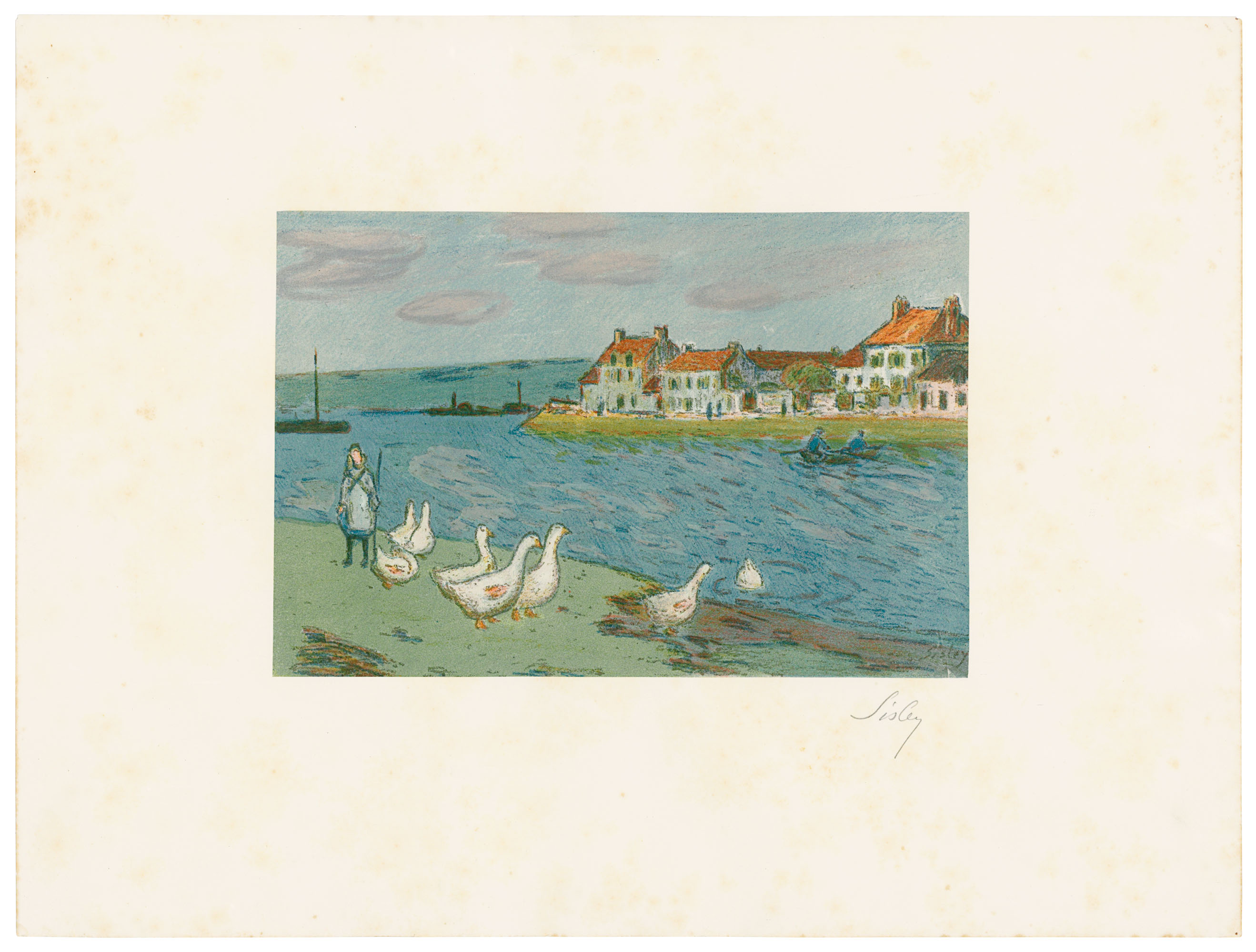 Alfred Sisley — Границы Ривьеры (Les Oies) , из оригинального альбома галереи Воллара