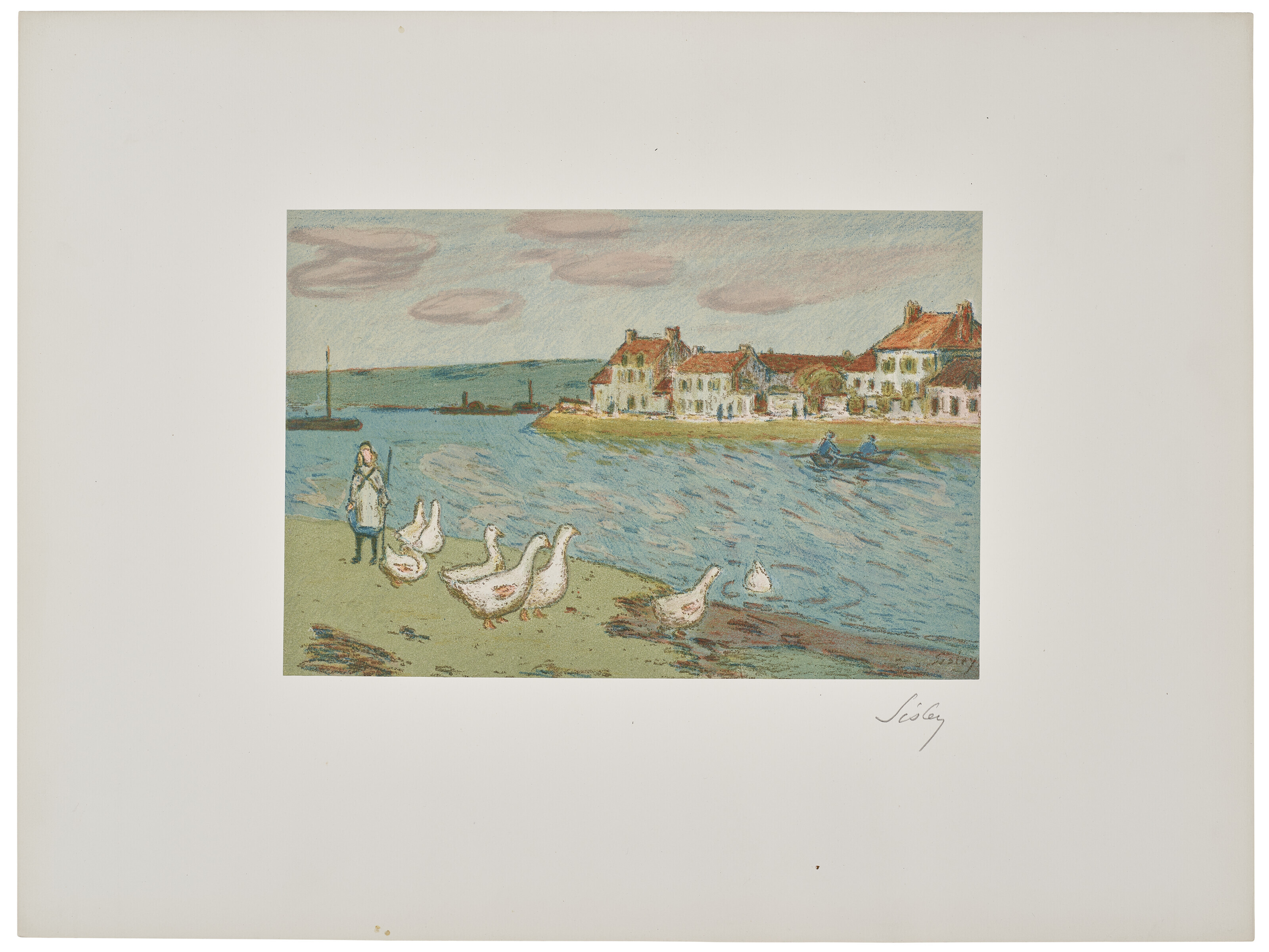 Alfred Sisley — "Границы Ривьеры" ("Les Oies"), из альбома оригиналов картин галереи Воллар (2-я серия)
