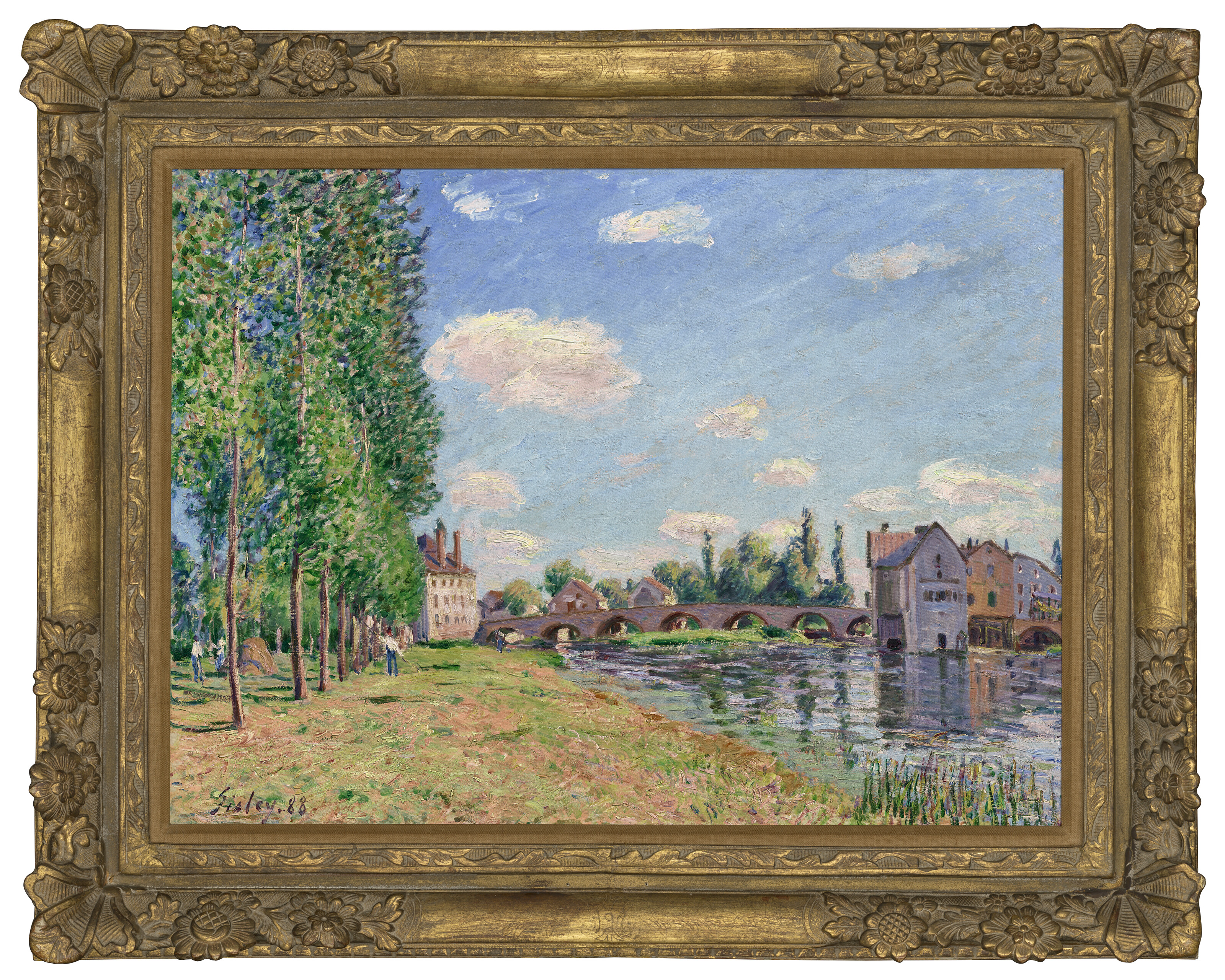 Alfred Sisley — Ле-пон-де-Морэ-сюр-Луан на высоте, изображение 2