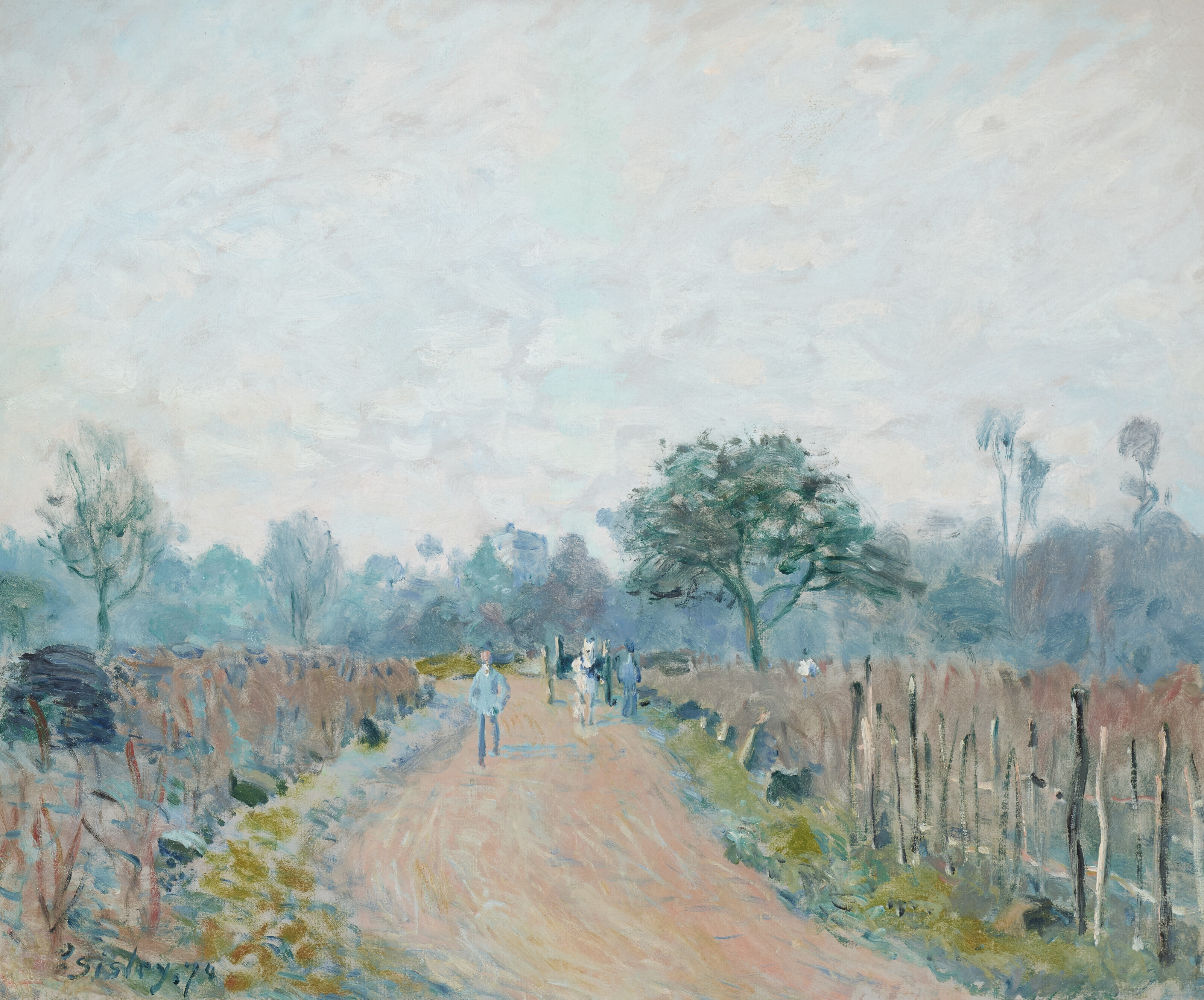 Alfred Sisley — Блюдо из Прюне в Лувесьене