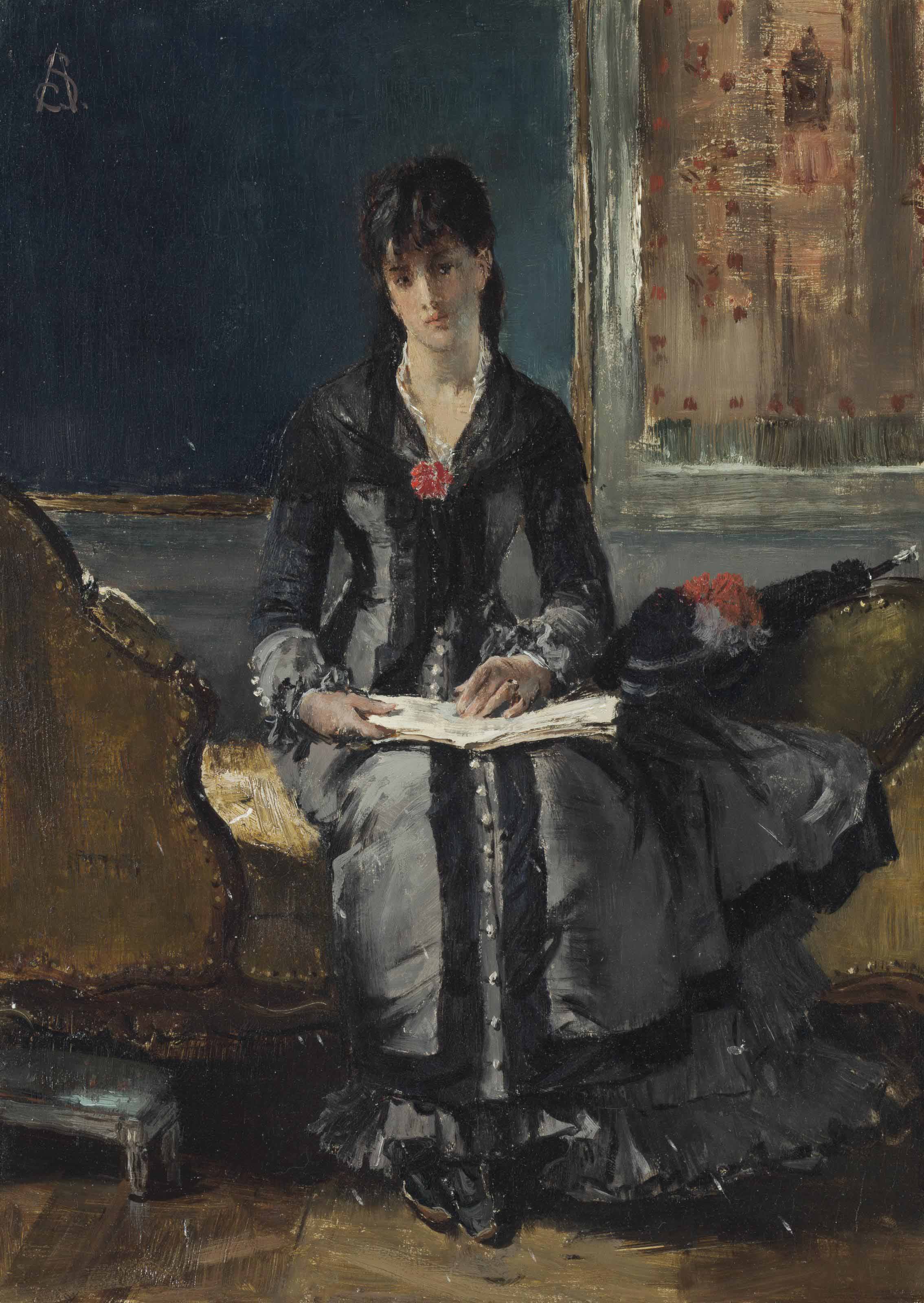 Alfred Stevens — Портрет молодой женщины
