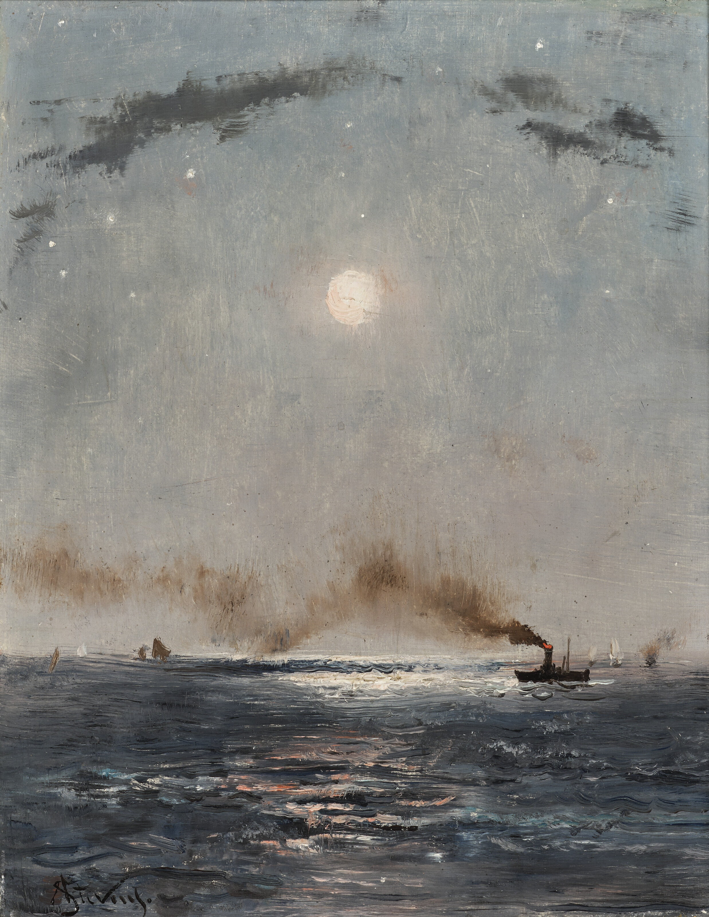 Alfred Stevens — Морской пехотинец в ночи