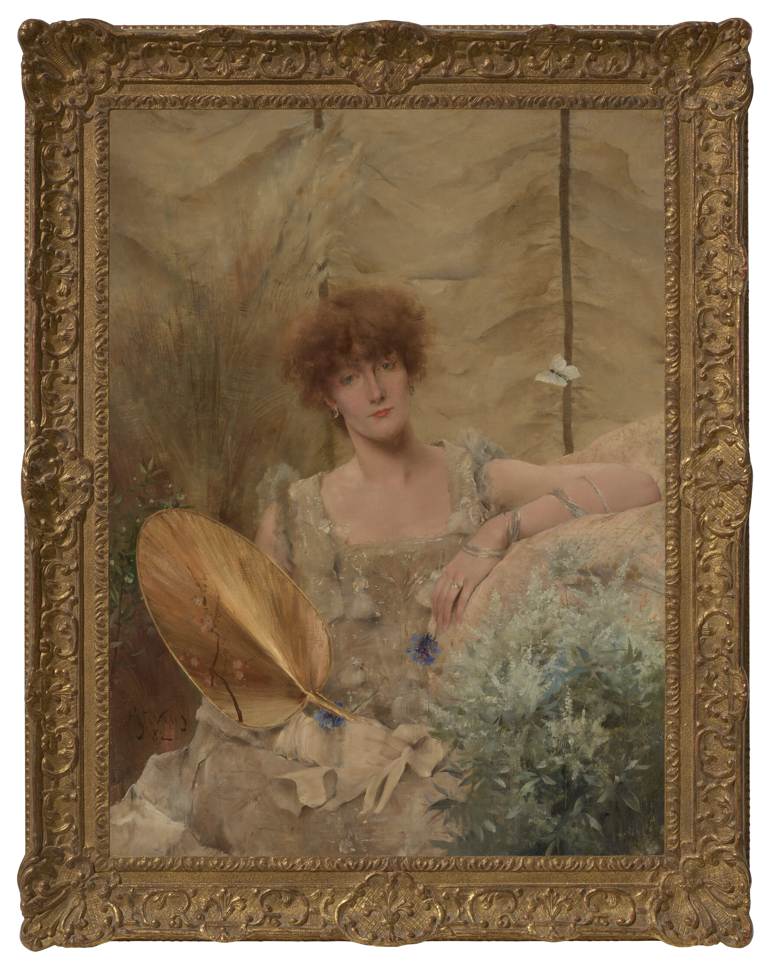 Alfred Stevens — Фетровая шляпа (портрет Сары Бернар), изображение 2