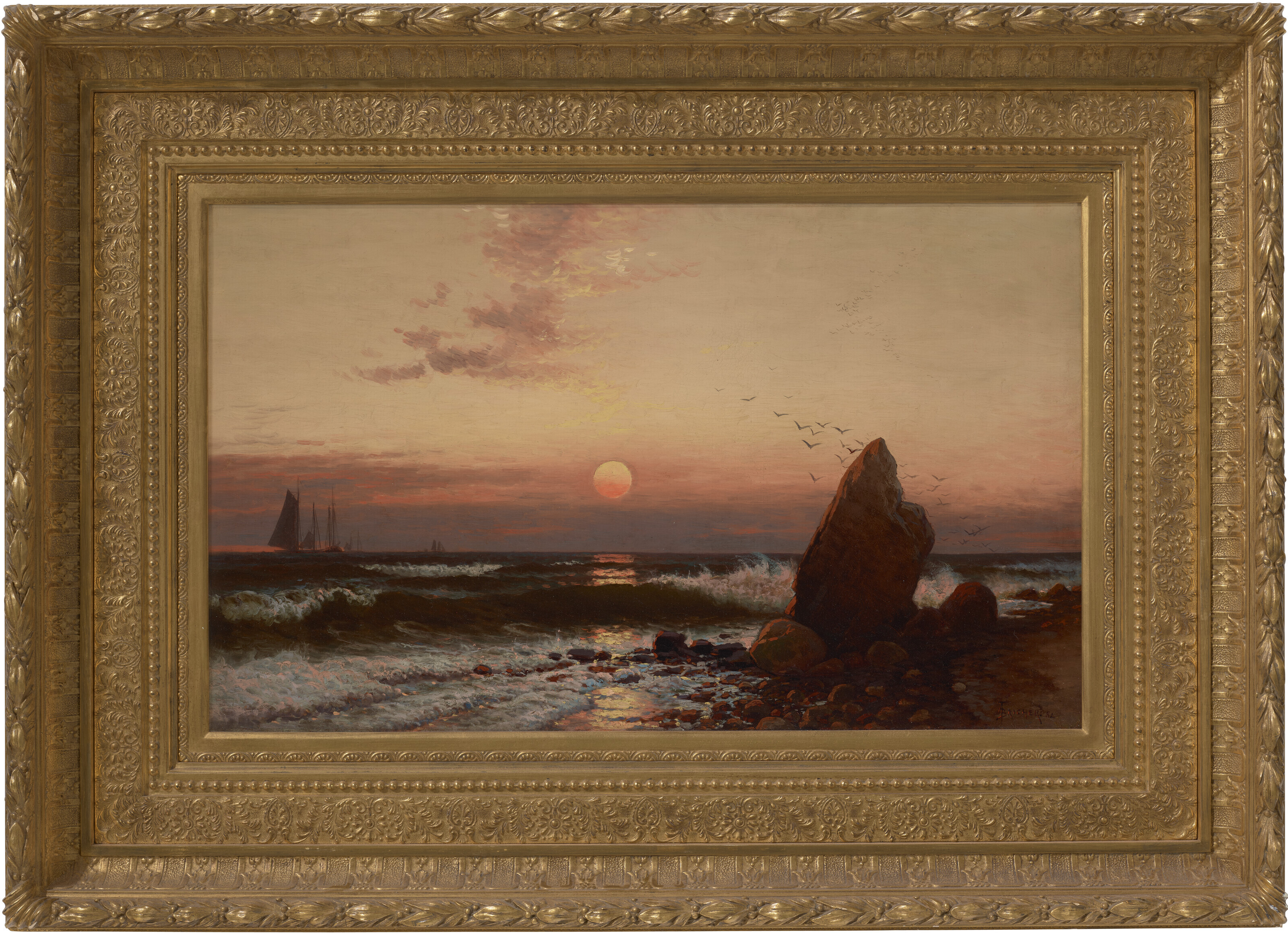 Alfred Thompson Bricher — Закат в Монтауке, Лос-Анджелес., изображение 2