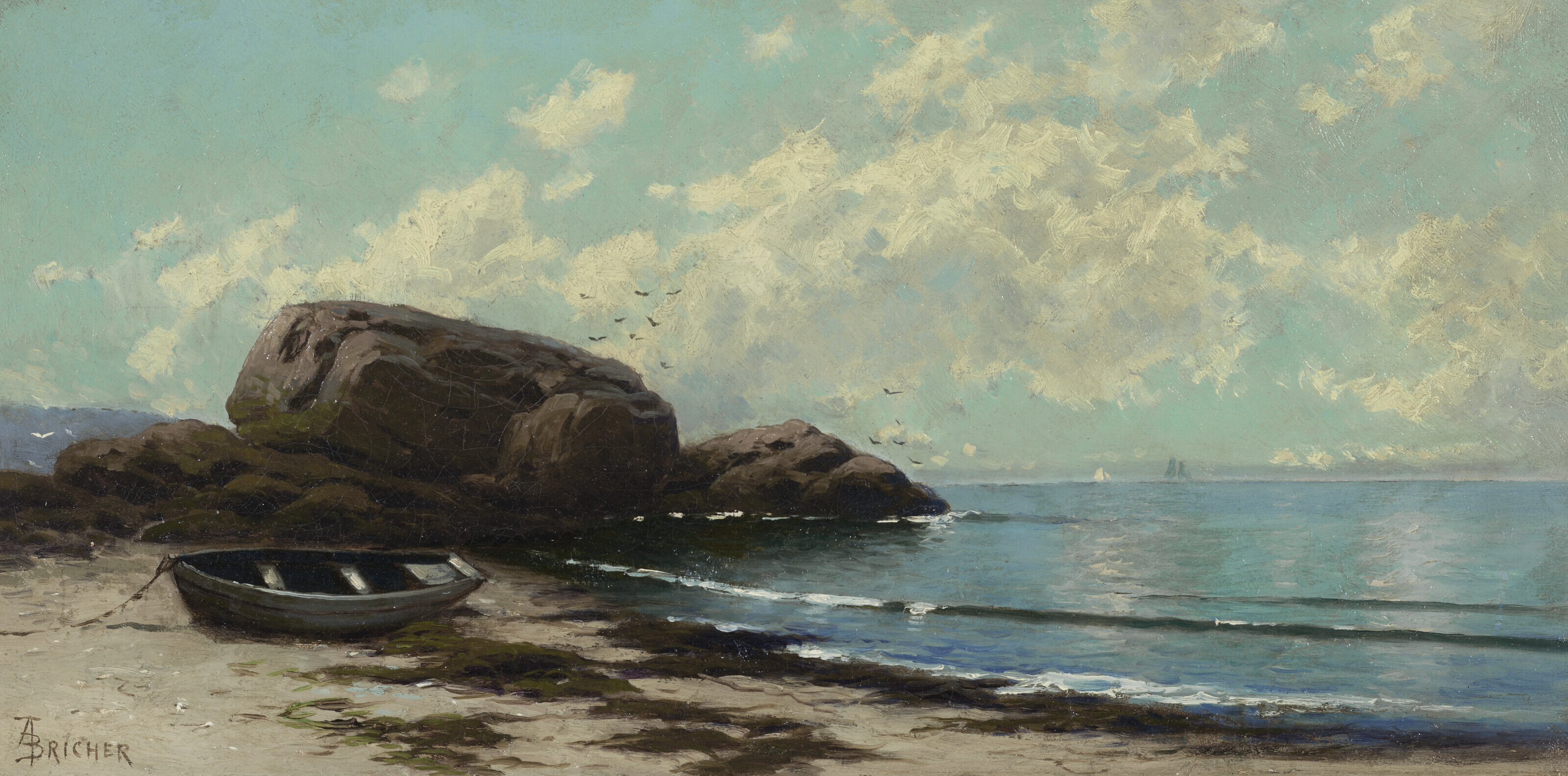 Alfred Thompson Bricher — Морской пейзаж с Дори