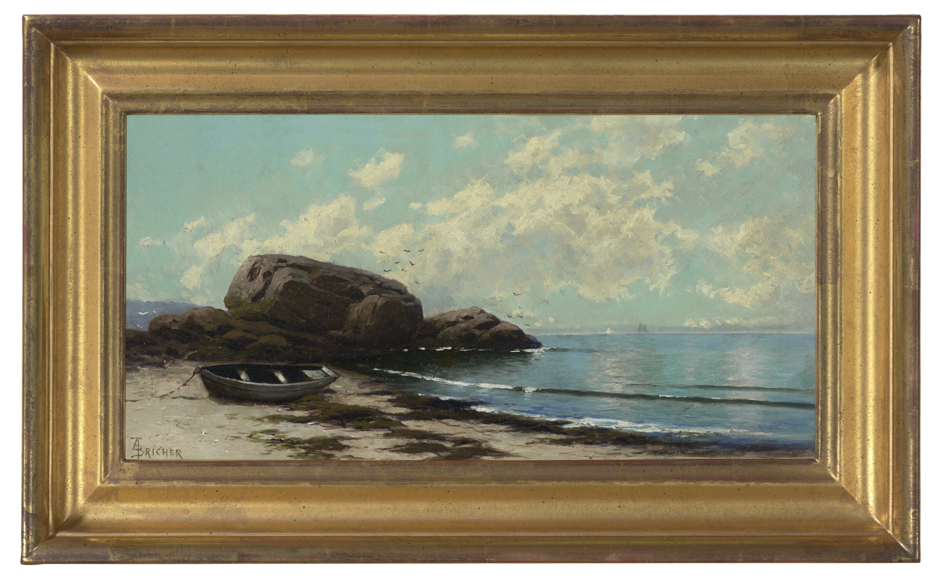 Alfred Thompson Bricher — Морской пейзаж с Дори, изображение 2