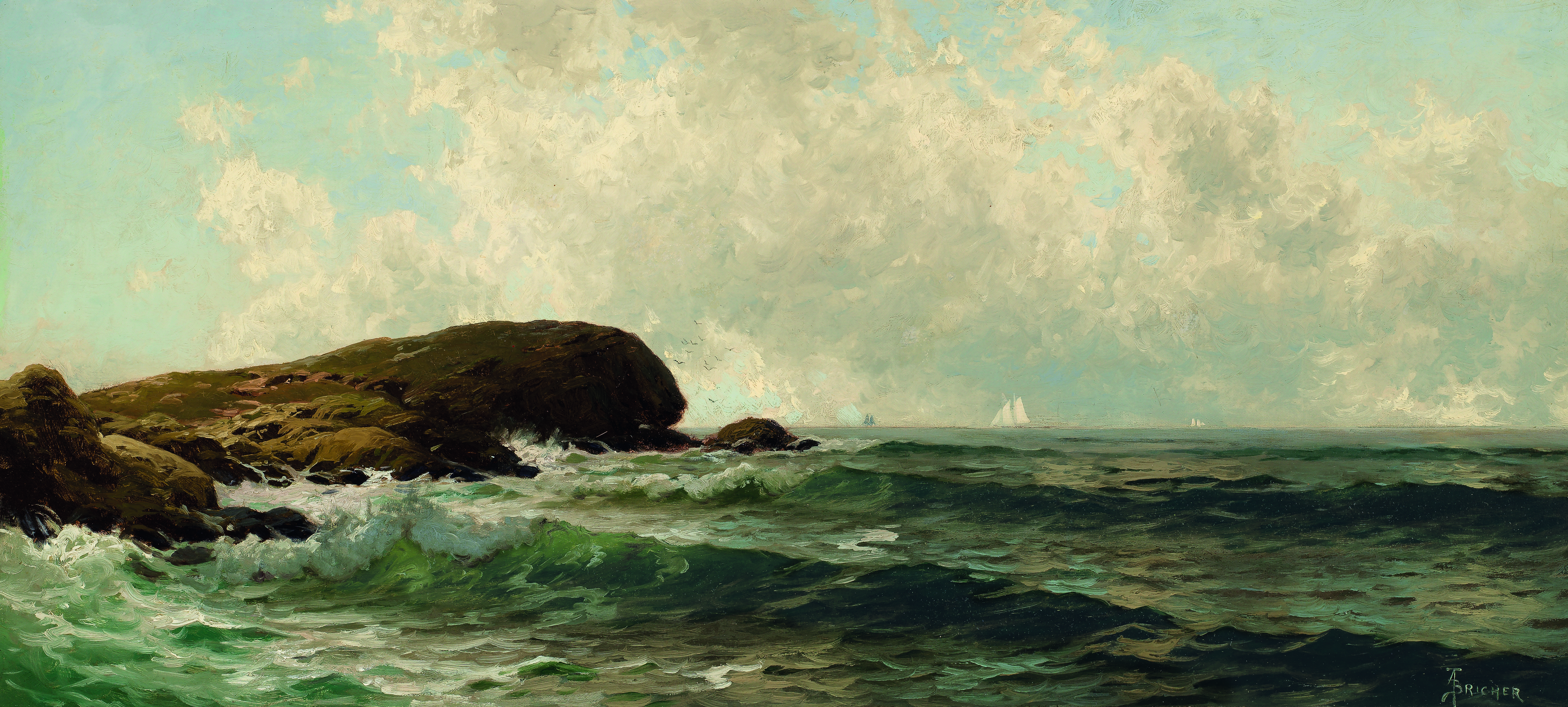 Alfred Thompson Bricher — Послеобеденный прибой