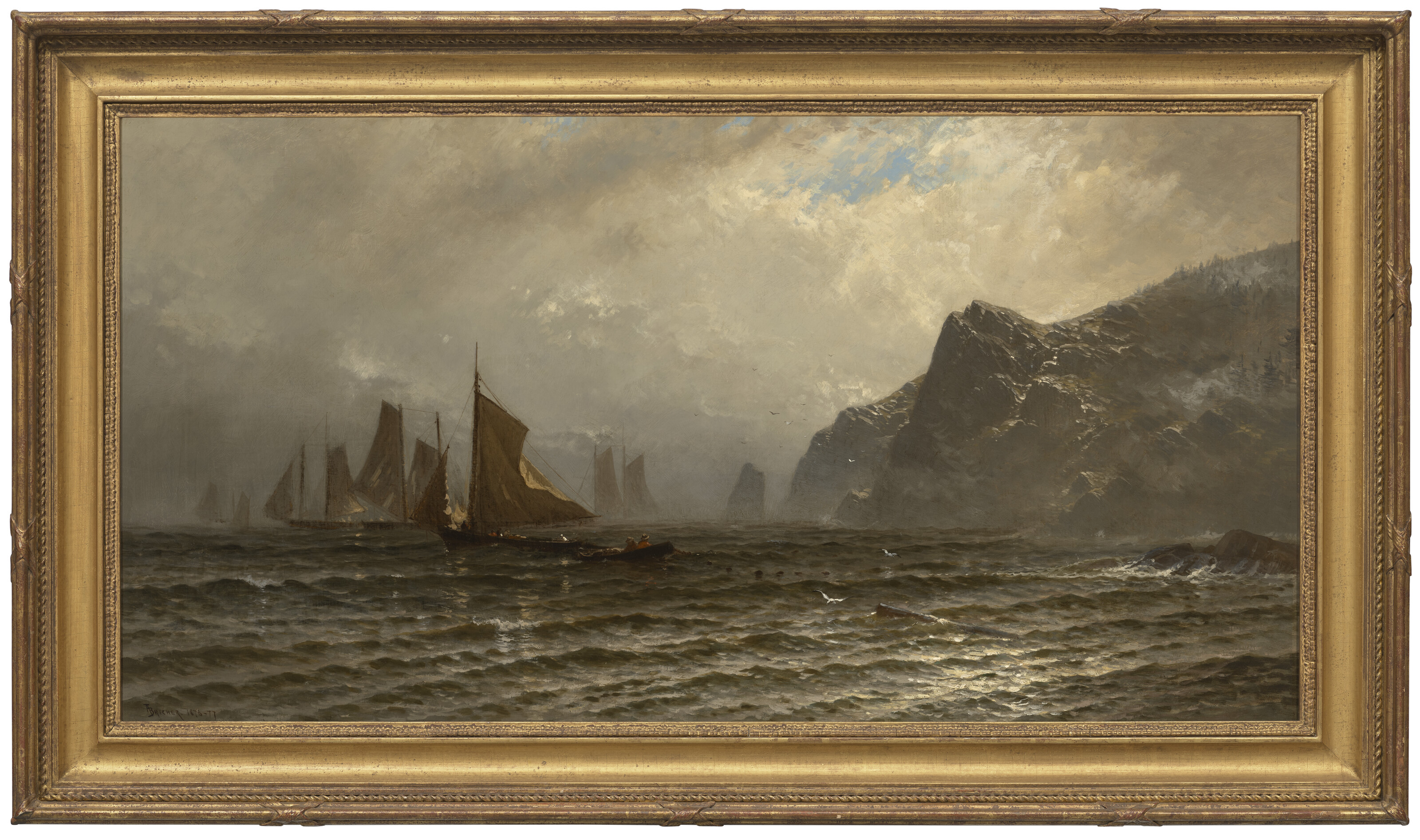 Alfred Thompson Bricher — Рыбацкие лодки в море, изображение 2