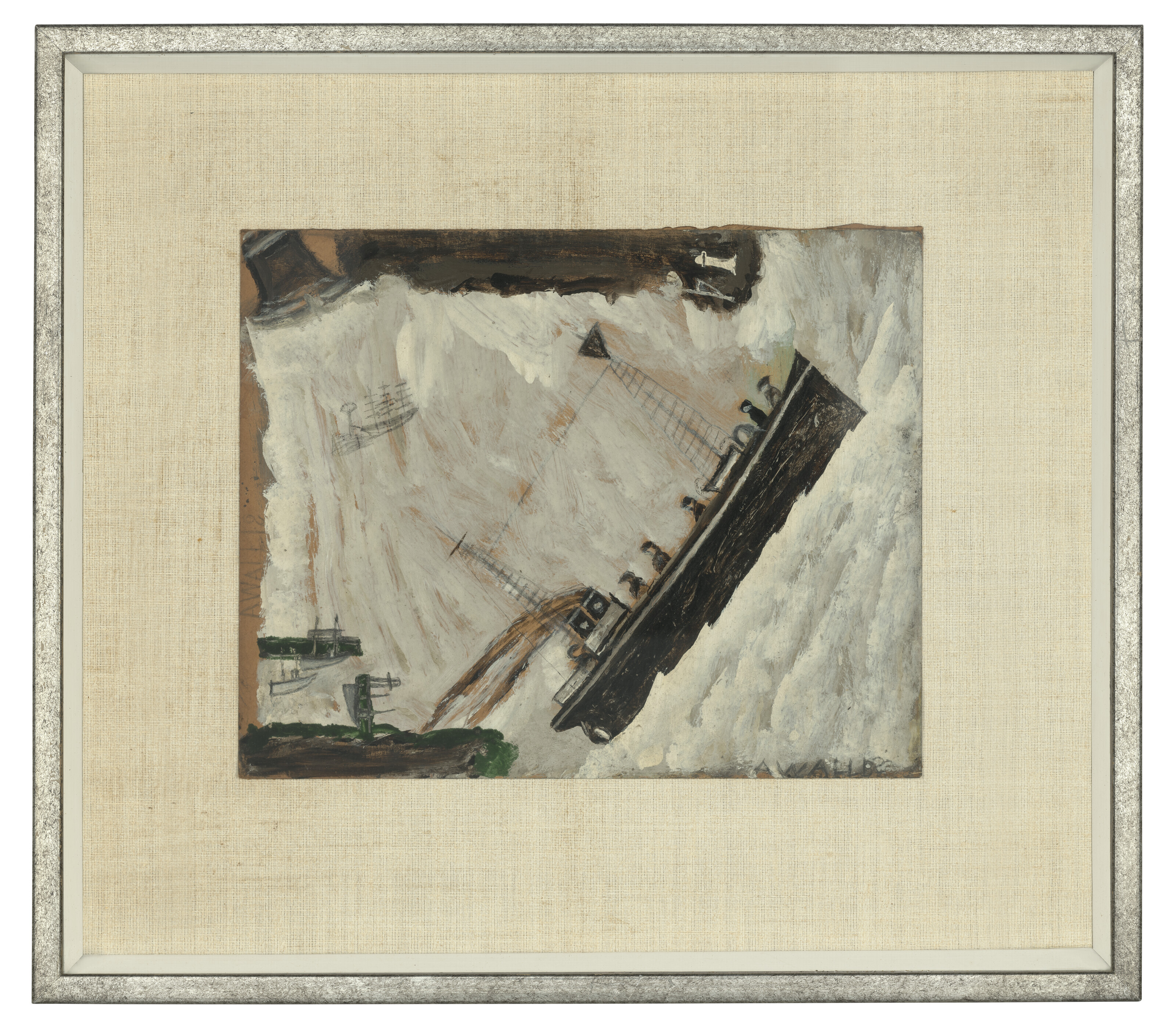 Alfred Wallis — Траулер в заливе Маунтс, изображение 2
