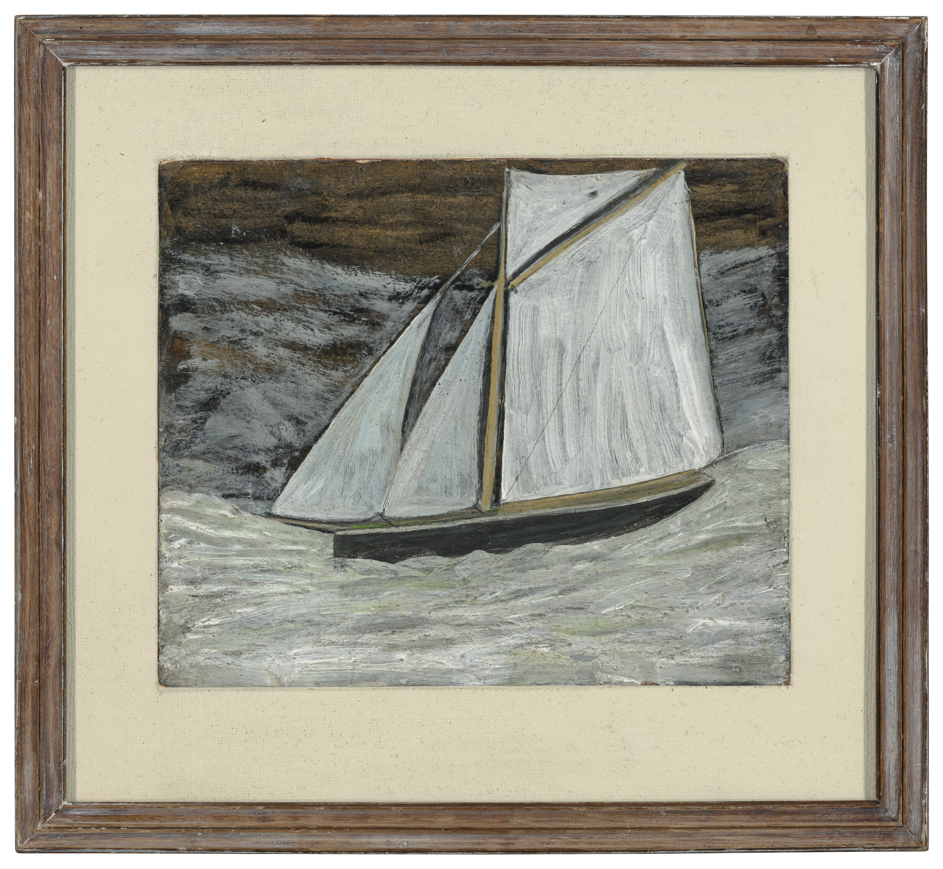 Alfred Wallis — Парусная лодка, оснащенная багром, изображение 2
