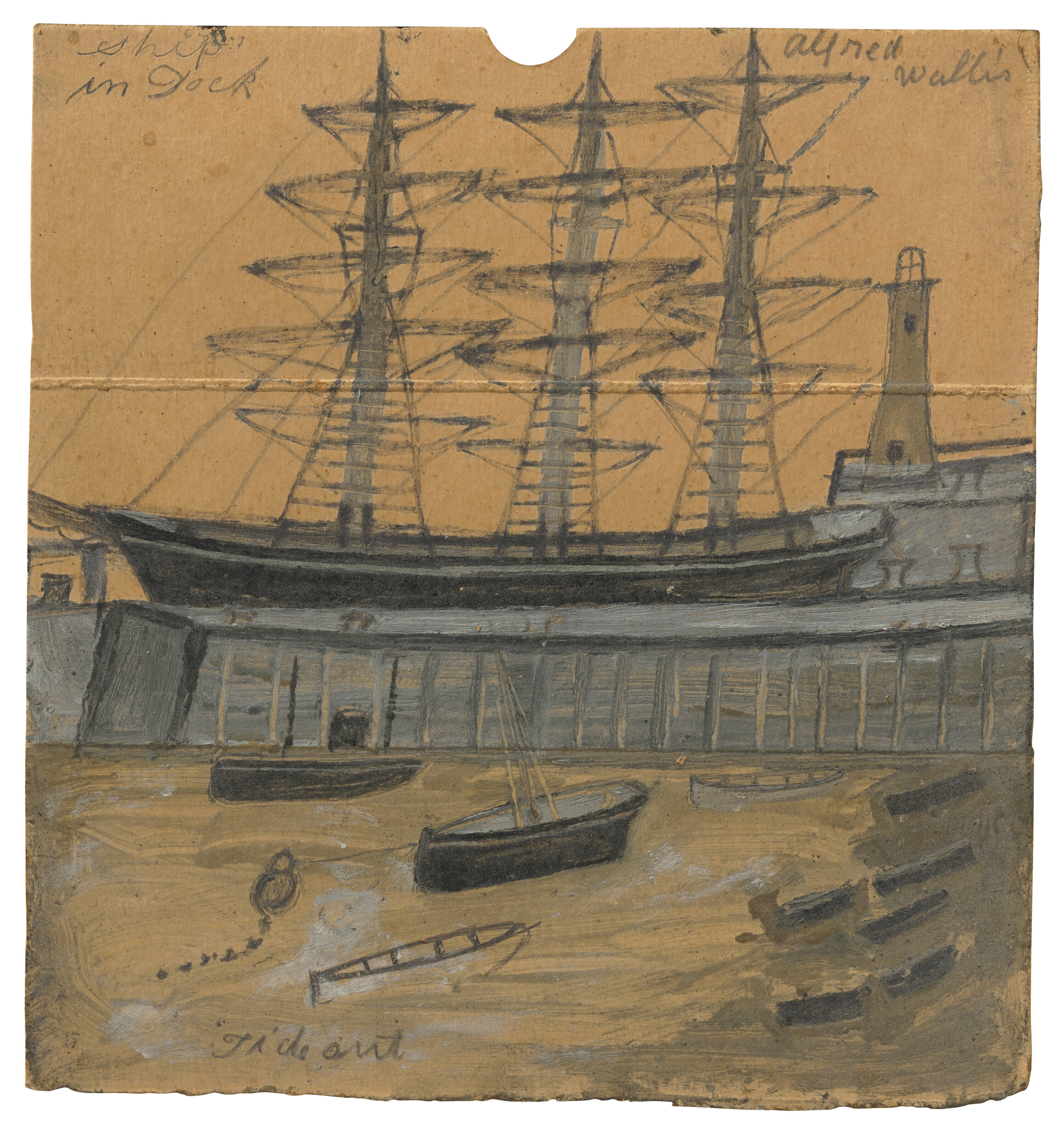 Alfred Wallis — Корабль в доке, изображение 1