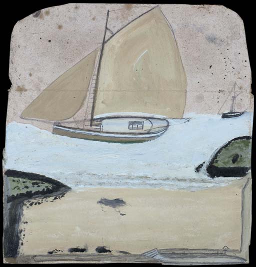 Alfred Wallis — Парусная лодка рядом с пляжем