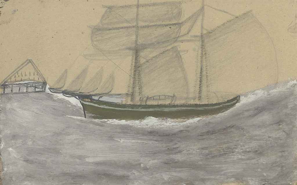 Alfred Wallis — Зеленая парусная лодка