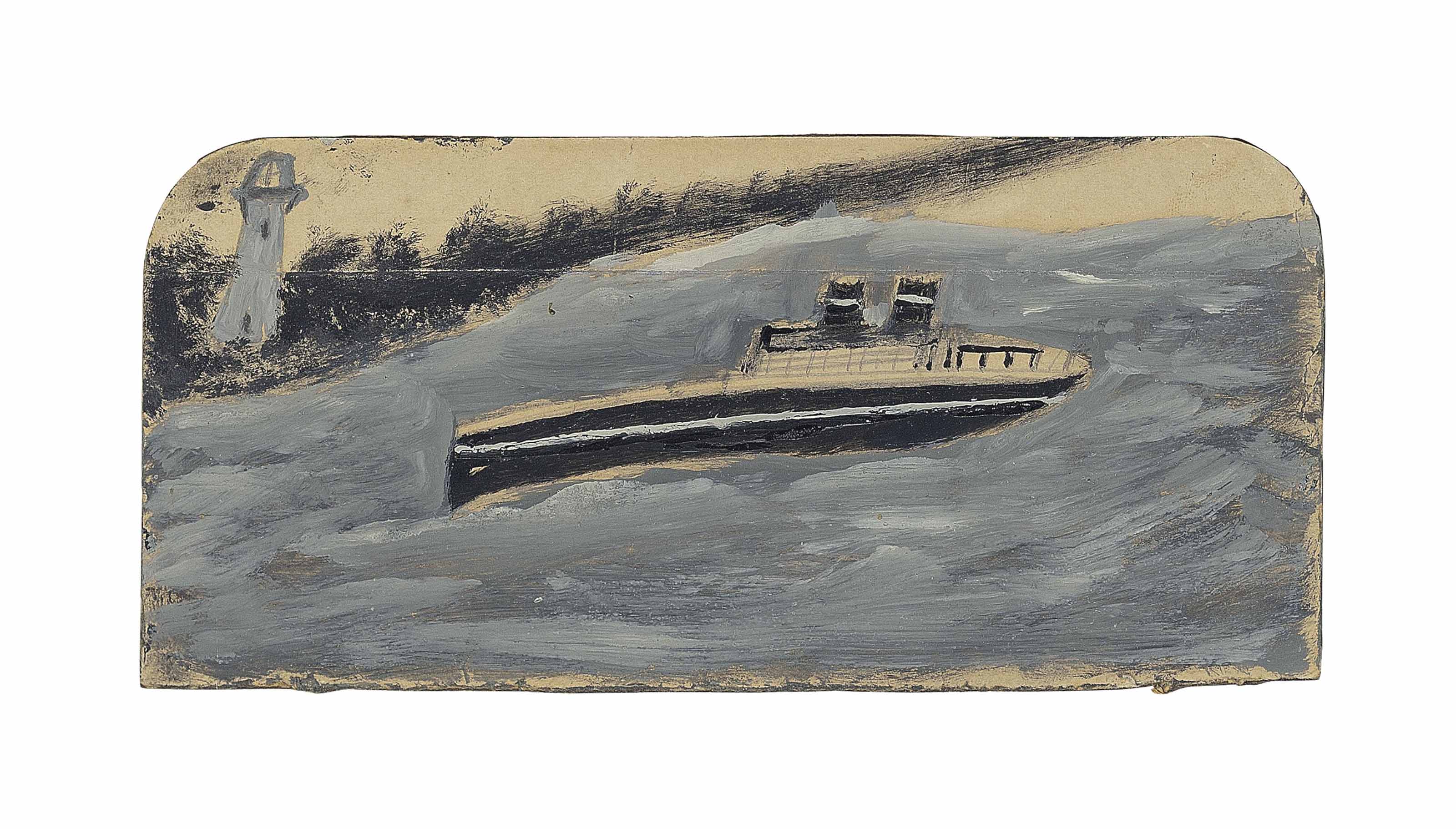 Alfred Wallis — Пароход и маяк