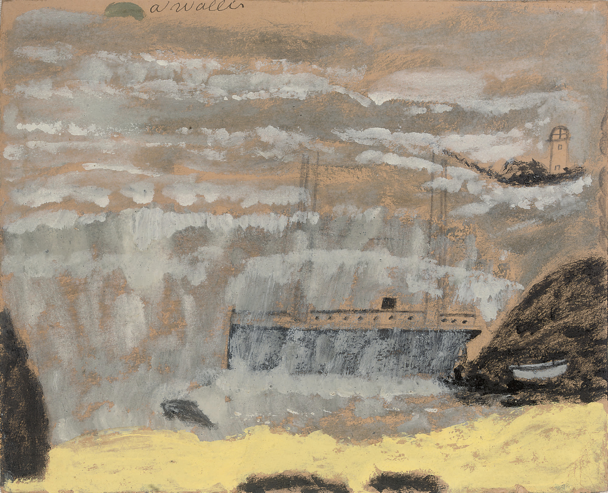Alfred Wallis — Тонущий корабль и спасательная шлюпка