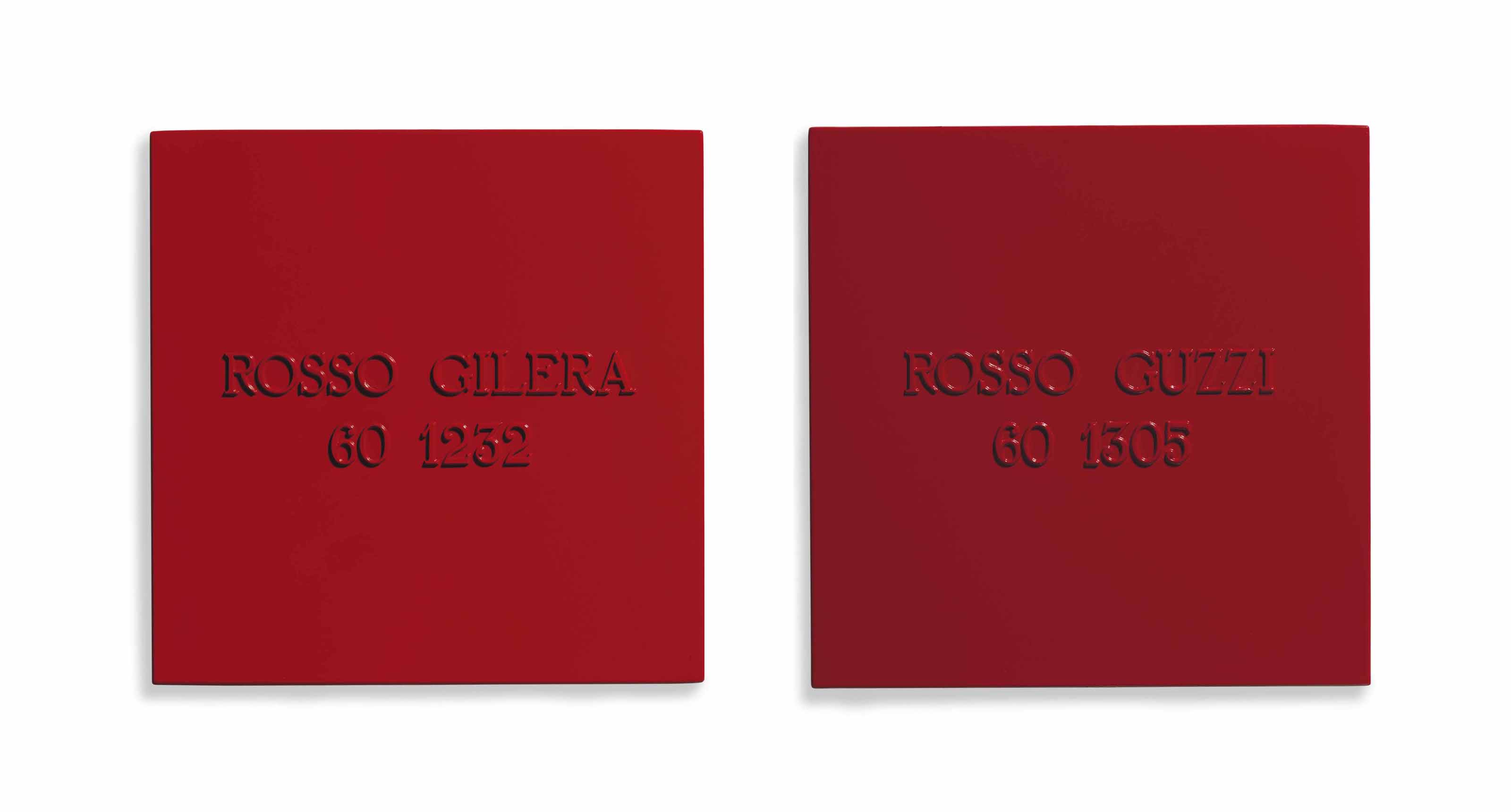 Alighiero Boetti — Россо Гилера, 60 1232 - Россо Гуцци, 60 1305