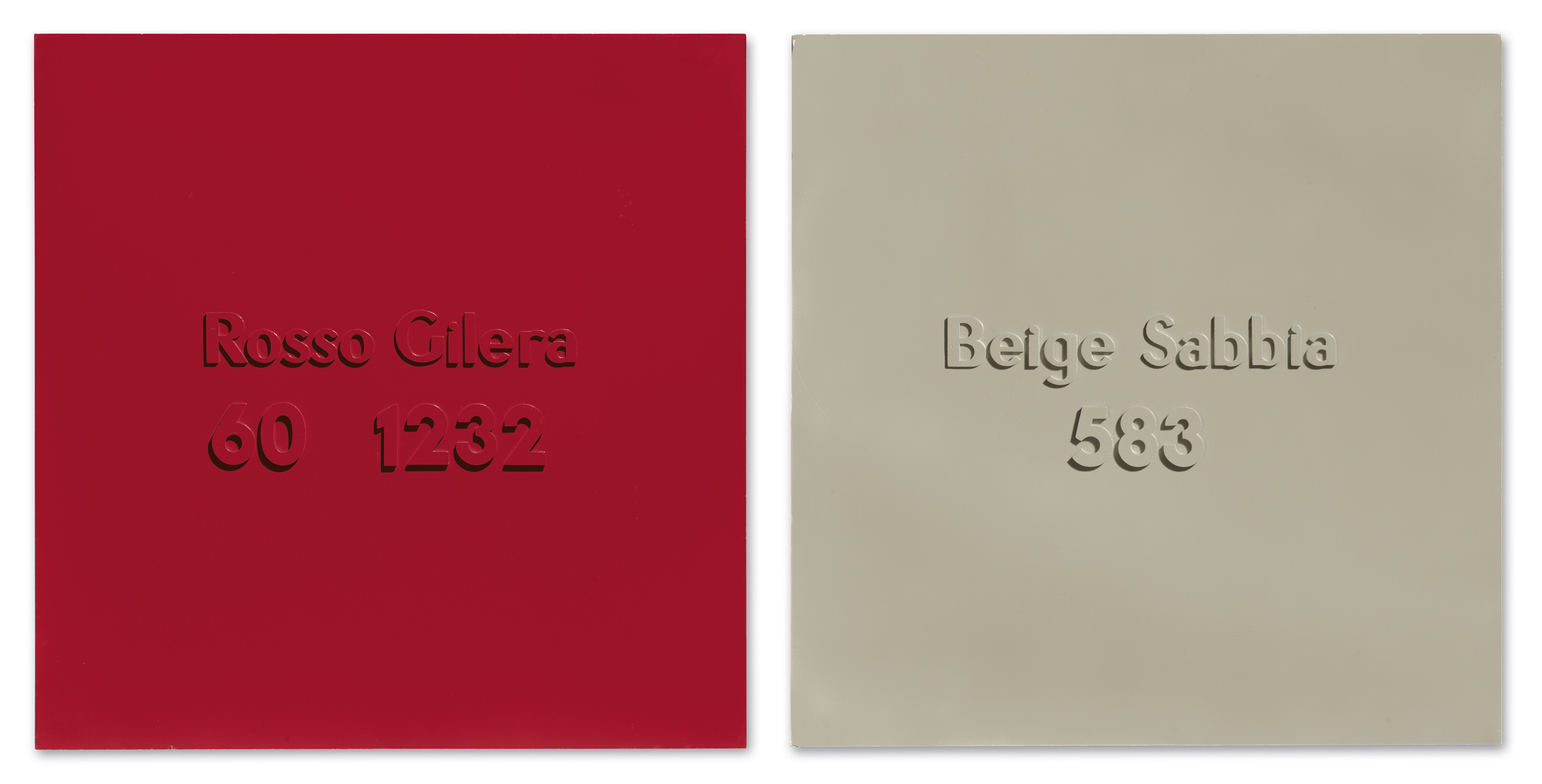 Alighiero Boetti — (i) Rosso Gilera 60 1232 (ii) Бежевый Sabbia 583, изображение 2