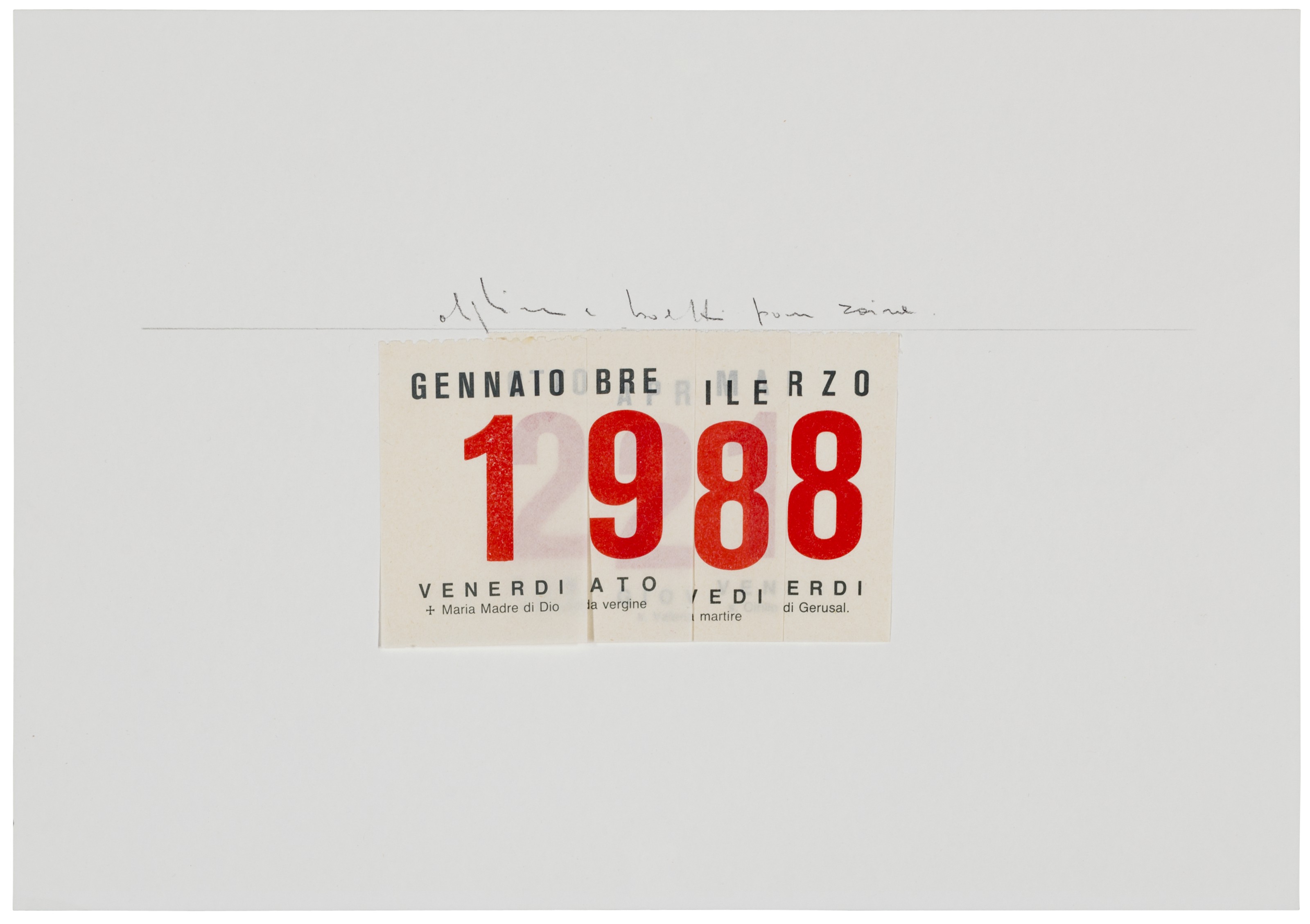 Alighiero Boetti — Календарь
