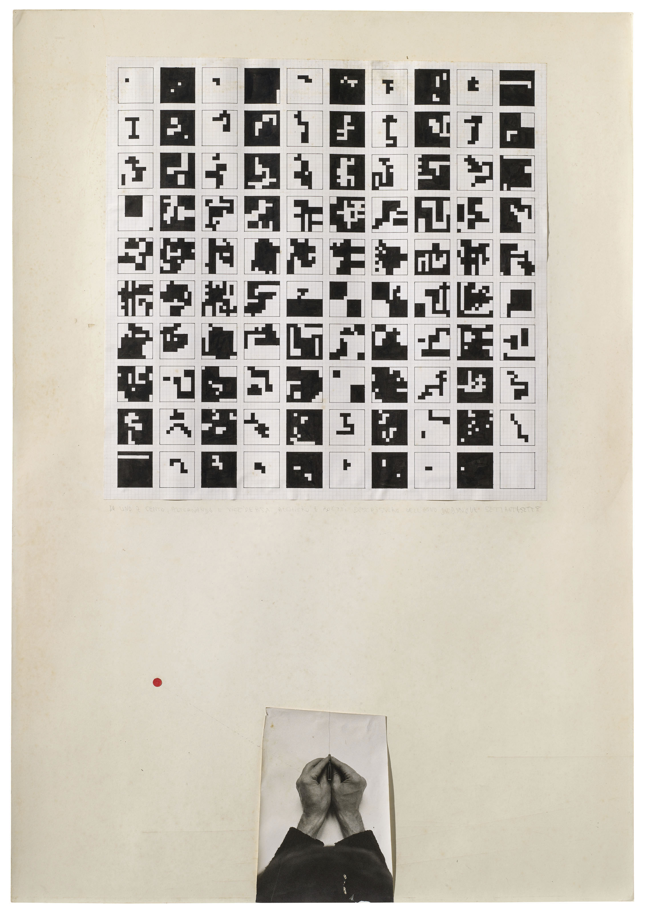 Alighiero Boetti — Мани и уна матита (Чередование движений двух рук и карандаша (чередование от одного до ста и наоборот))