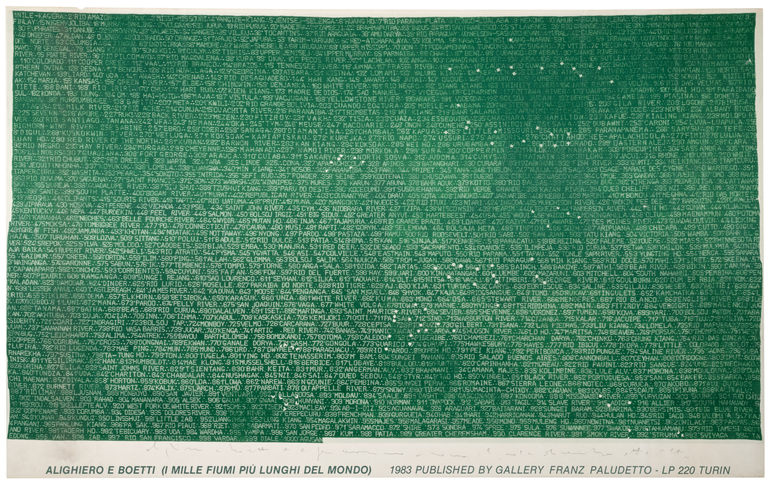Alighiero Boetti — Я люблю тебя, как лунги в мондо