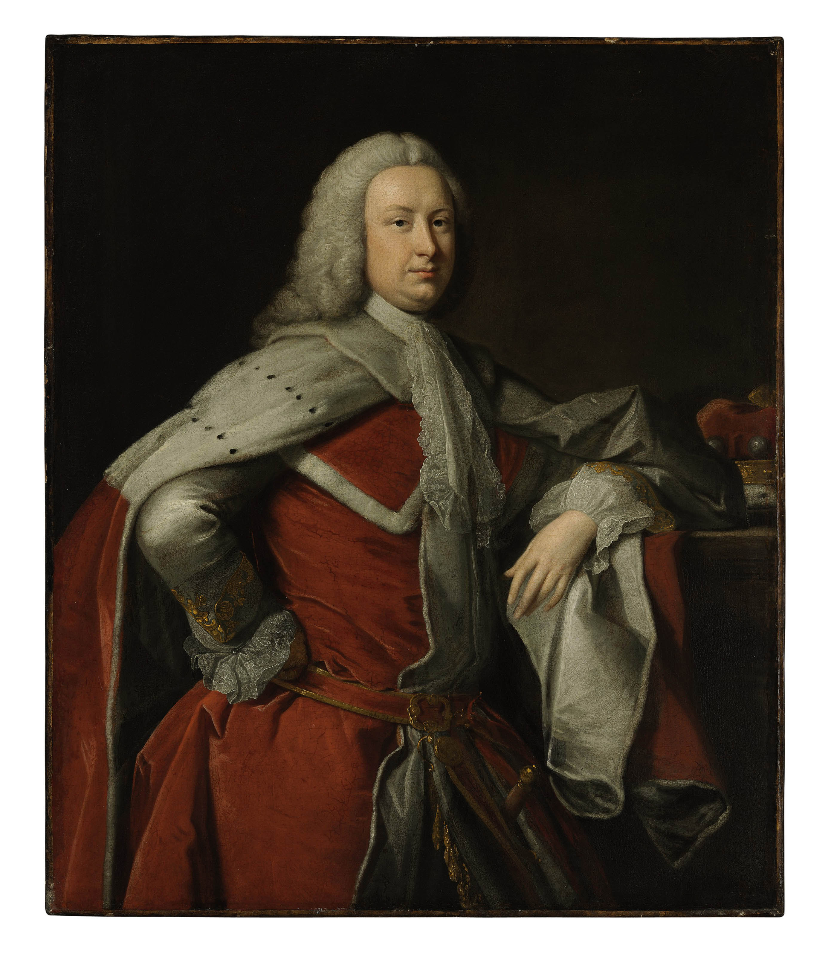 Allan Ramsay — Портрет джентльмена, ранее опознанного как Джон Персиваль, 2-й граф Эгмонт, в три четверти роста, в мантии пэра
