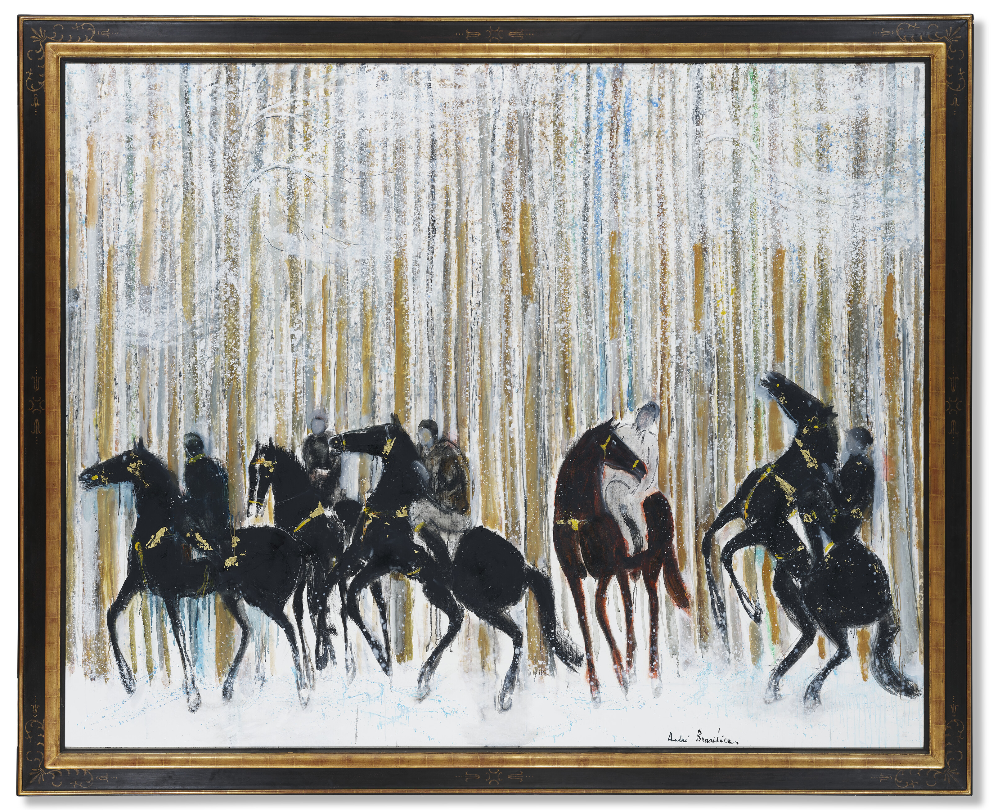 André Brasilier — La grande chevauchée au parc ( Великолепная прогулка в парке ), изображение 3