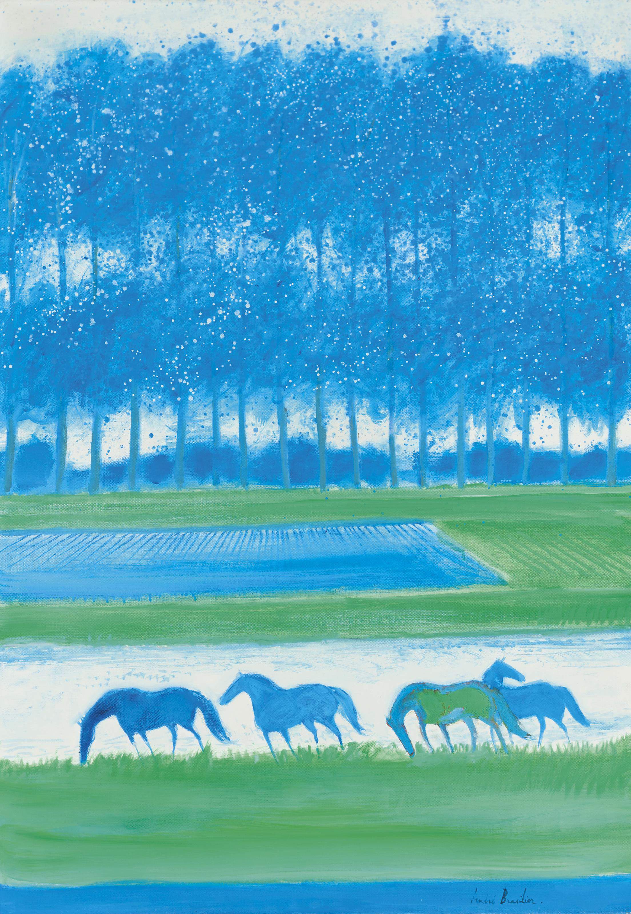 André Brasilier — Ресторан Cheveau devant la foret, французский Вексен