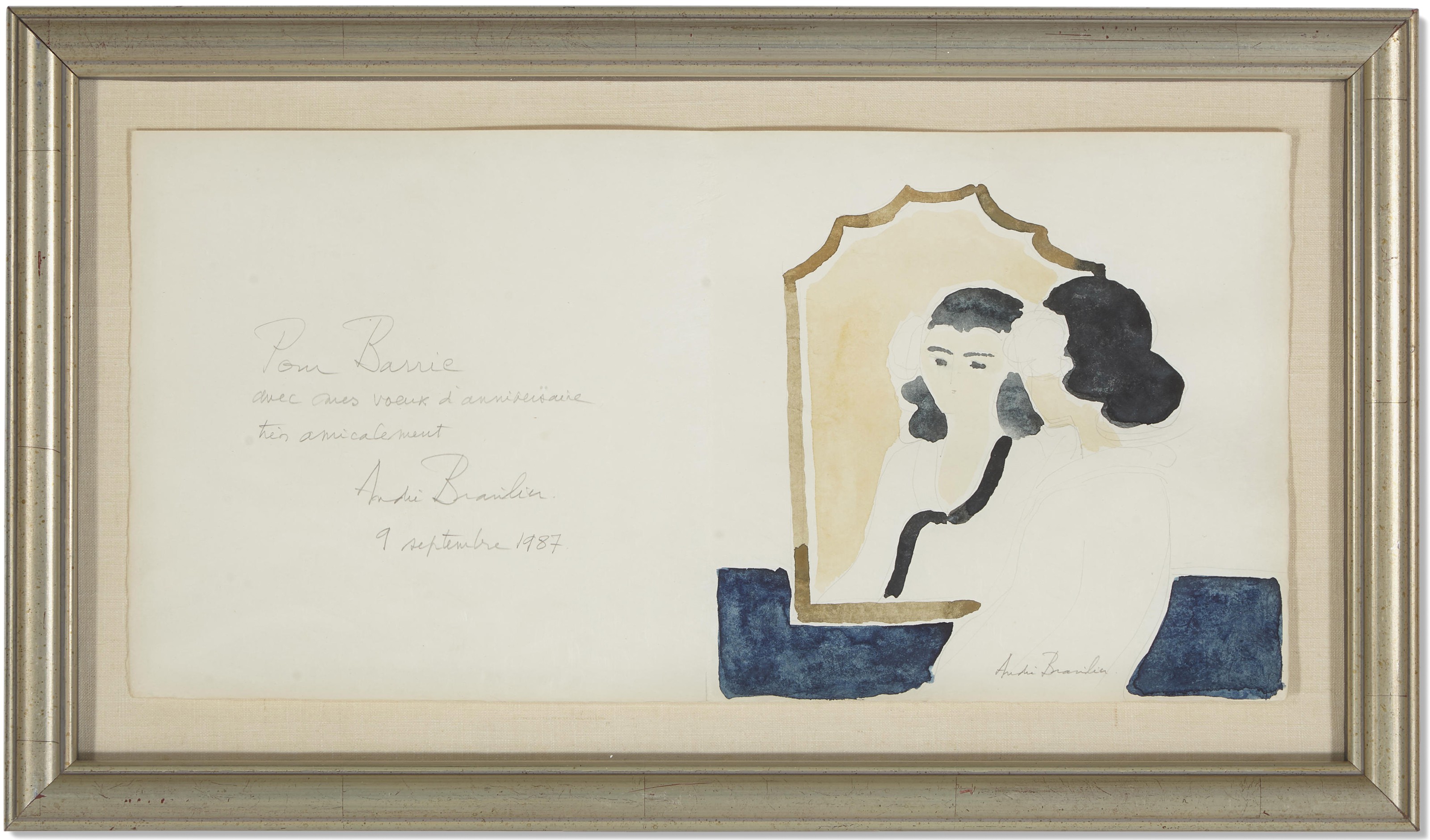 André Brasilier — Женщина в зеркале
