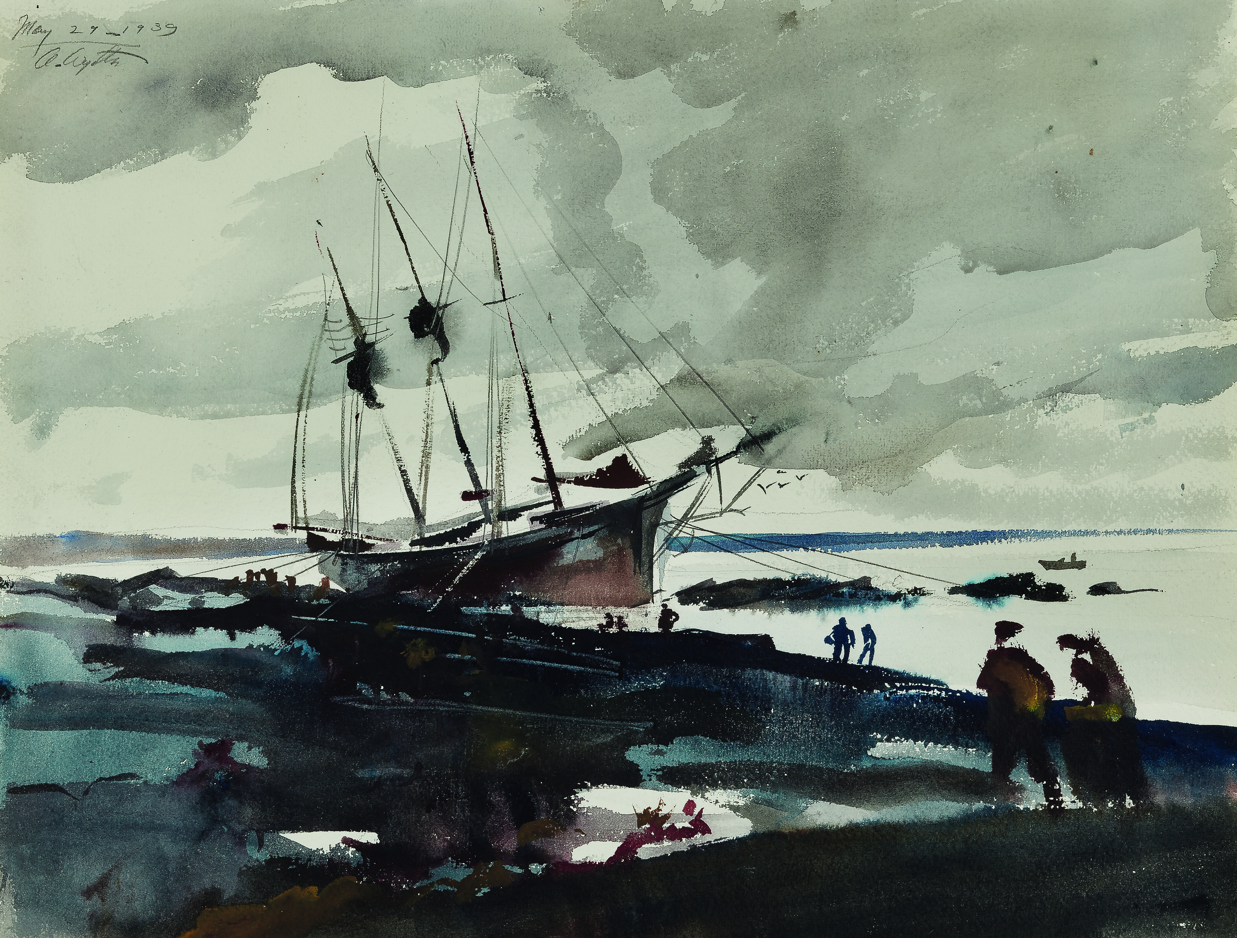 Andrew Wyeth — Три Капитана сели на мель