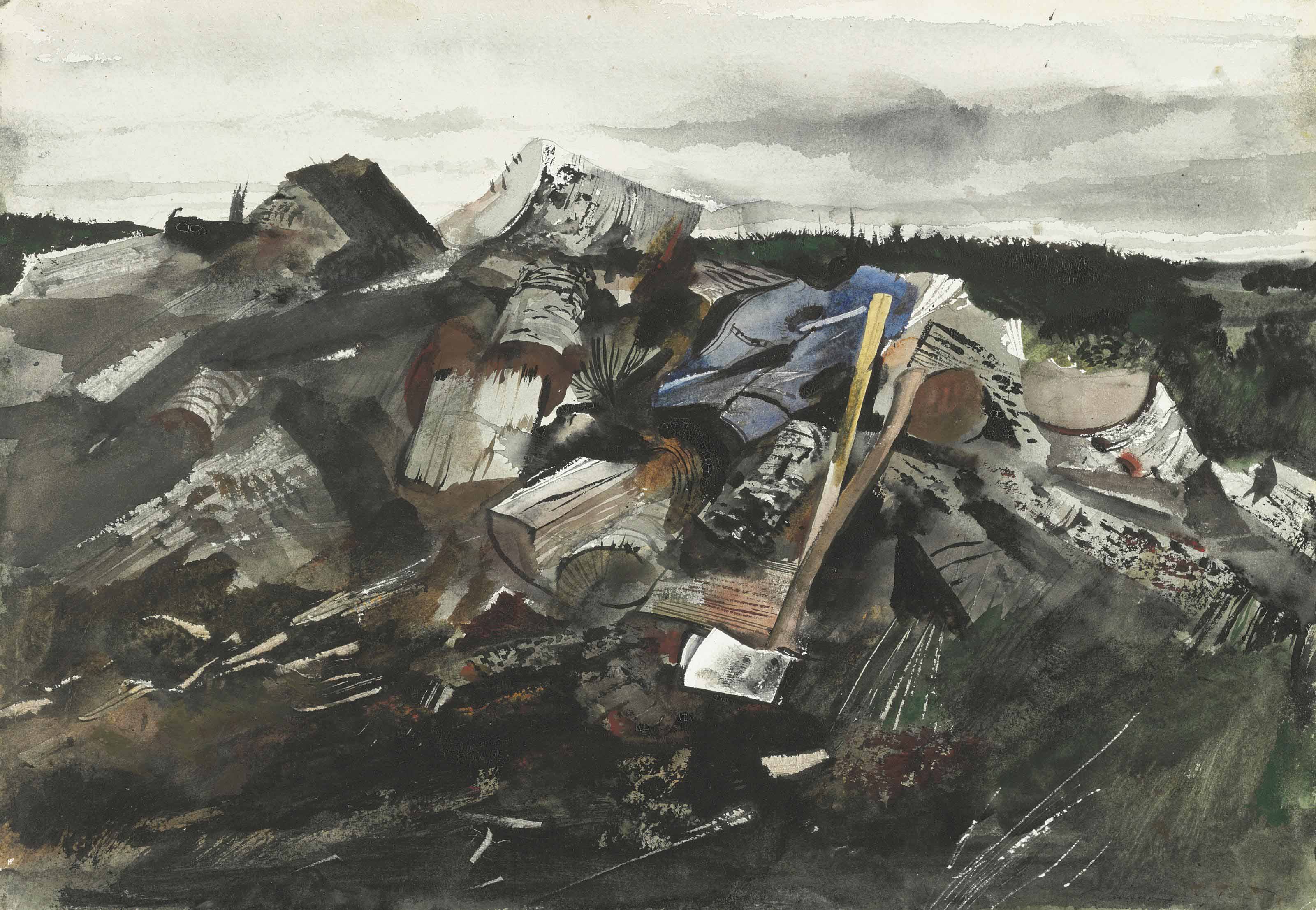 Andrew Wyeth — Березовая древесина