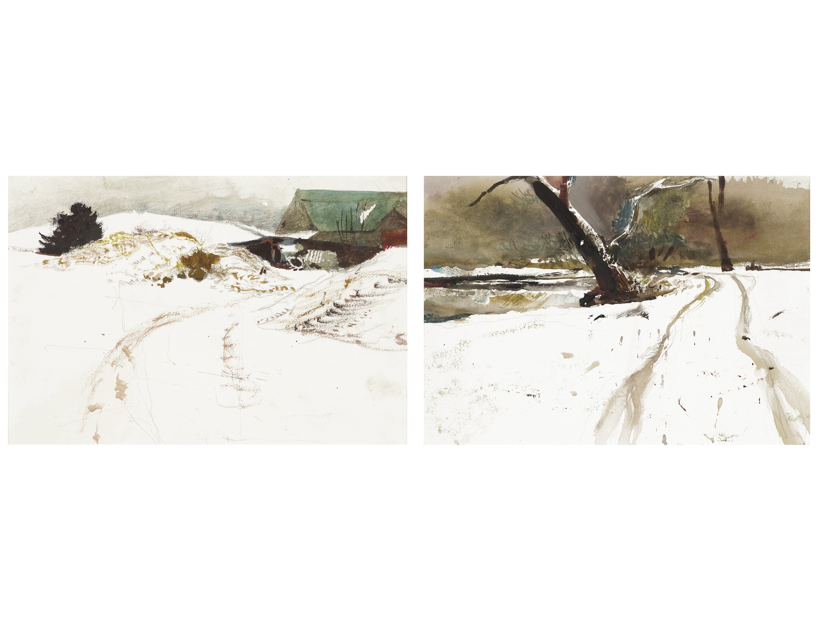Andrew Wyeth — Мульчирование при подъеме и опускании снега: Двусторонняя обработка
