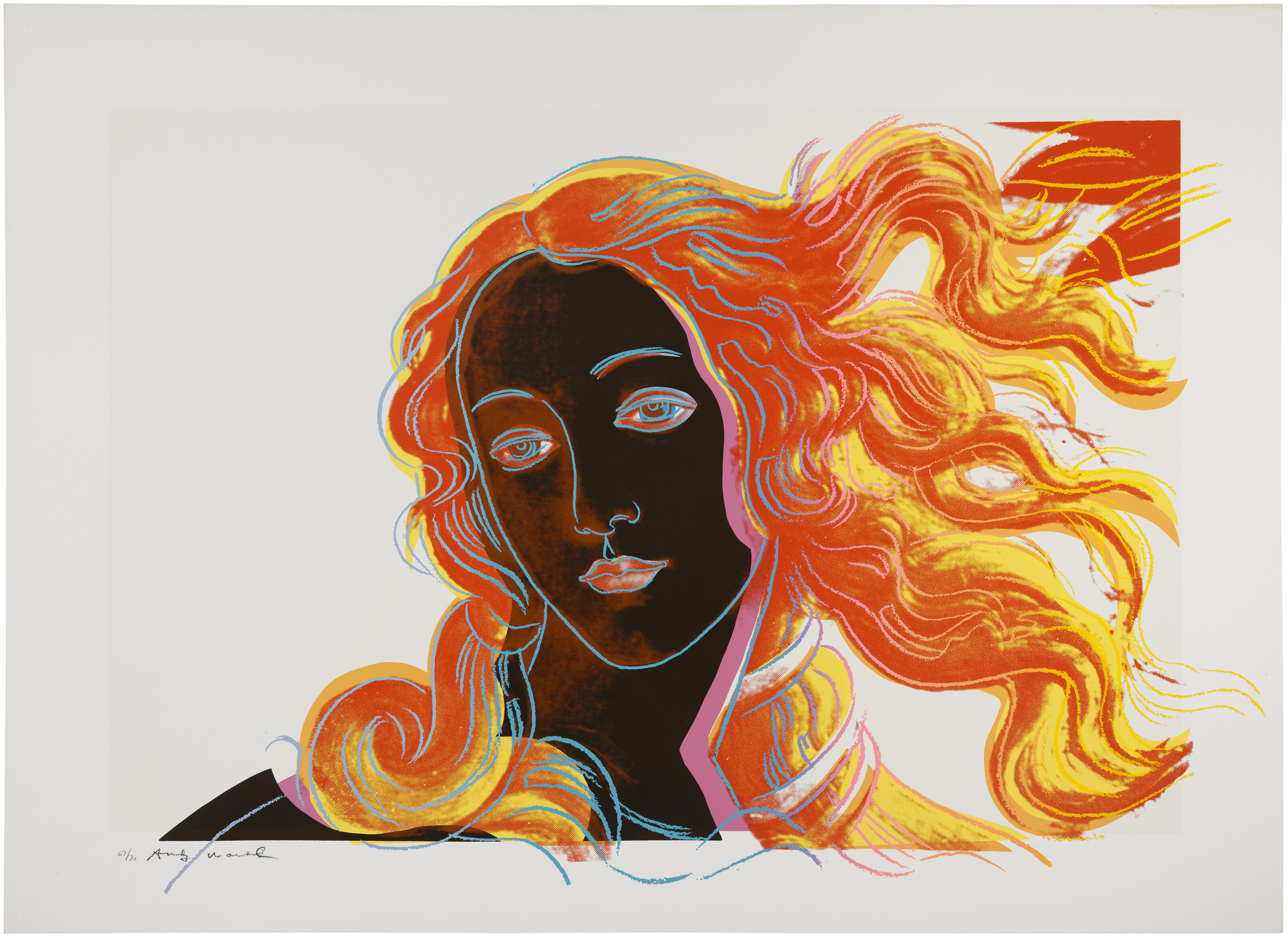 Andy Warhol — Детали картин эпохи Возрождения (Сандро Боттичелли, "Рождение Венеры", 1482), изображение 4