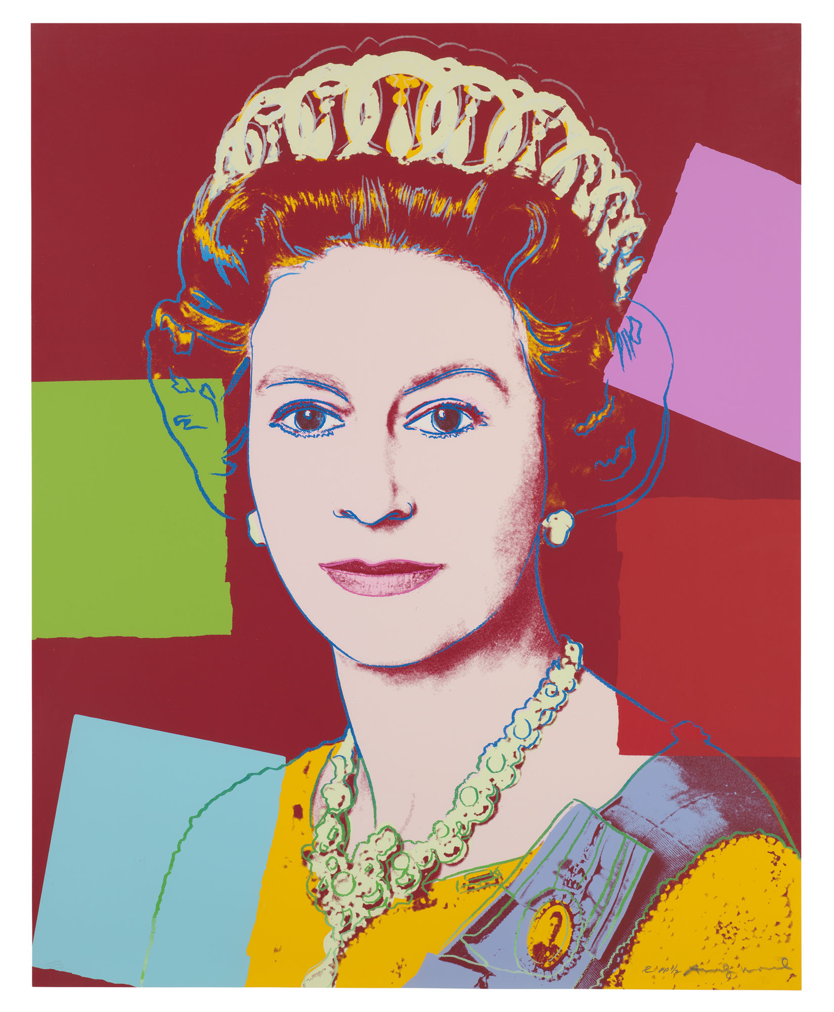 Andy Warhol — Королева Елизавета II, от: Reinging Queens (Королевское издание)