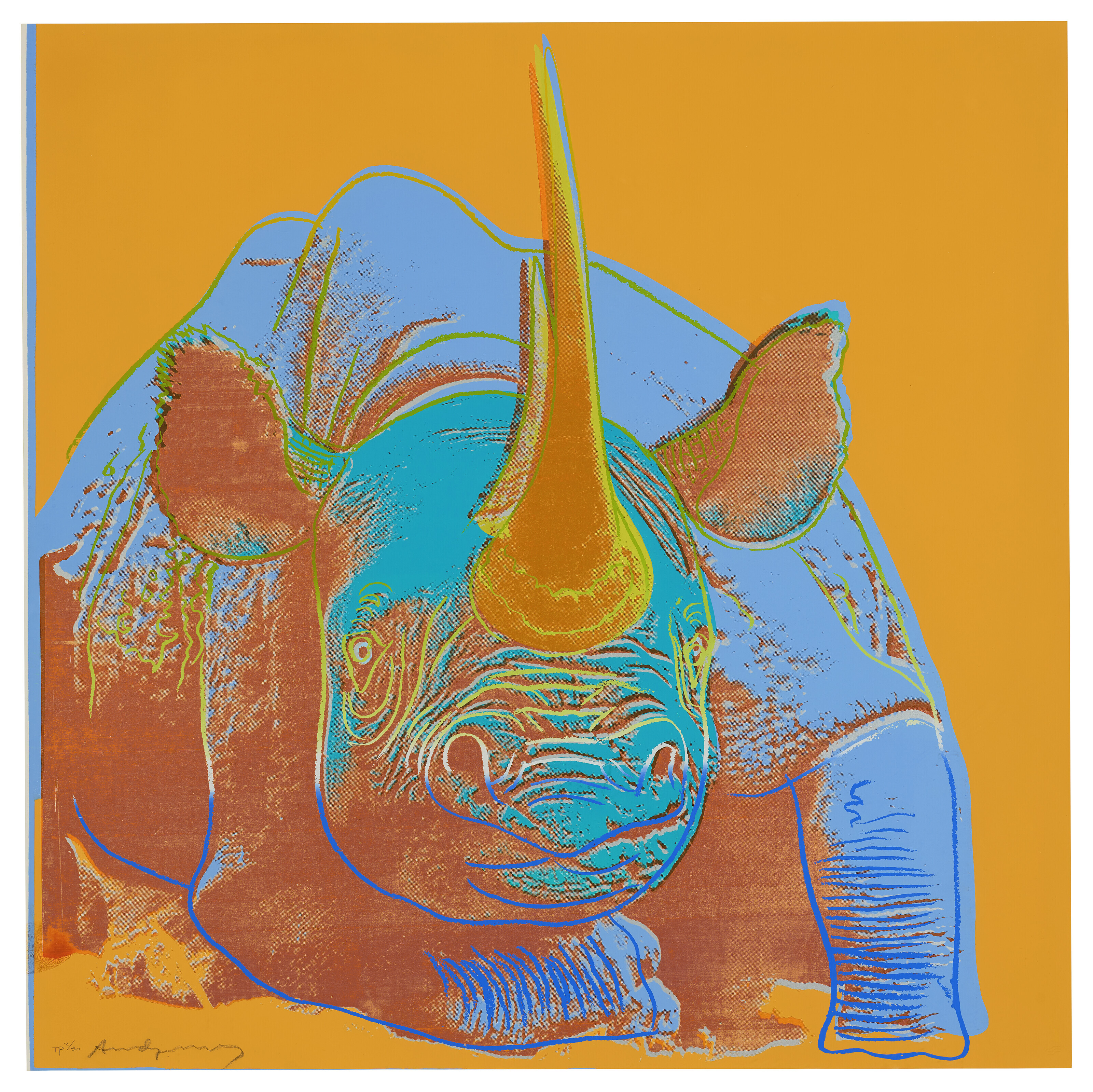 Andy Warhol — Черный носорог, принадлежащий к вымирающему виду, изображение 1