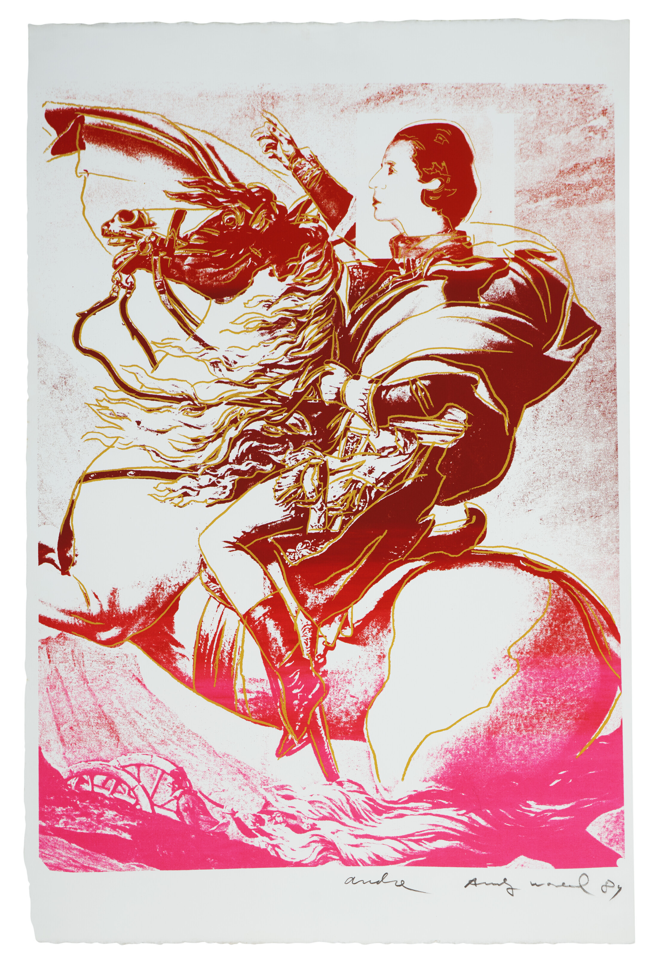 Andy Warhol — Диана Вриланд Безудержная (в честь Жака Луи Давида, Наполеона в Сенбернаре), изображение 1