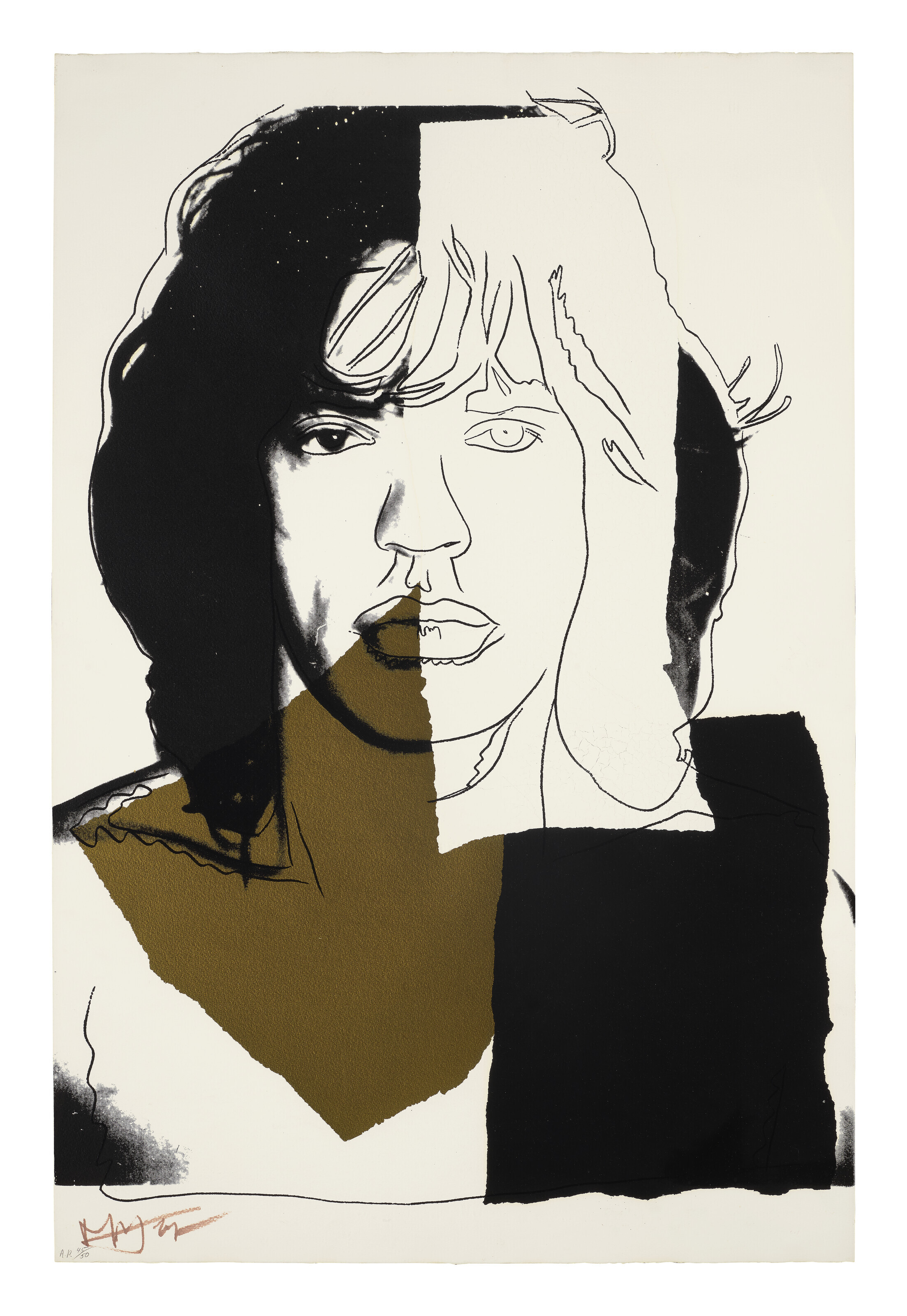 Andy Warhol — Мик Джаггер : один отпечаток, изображение 1