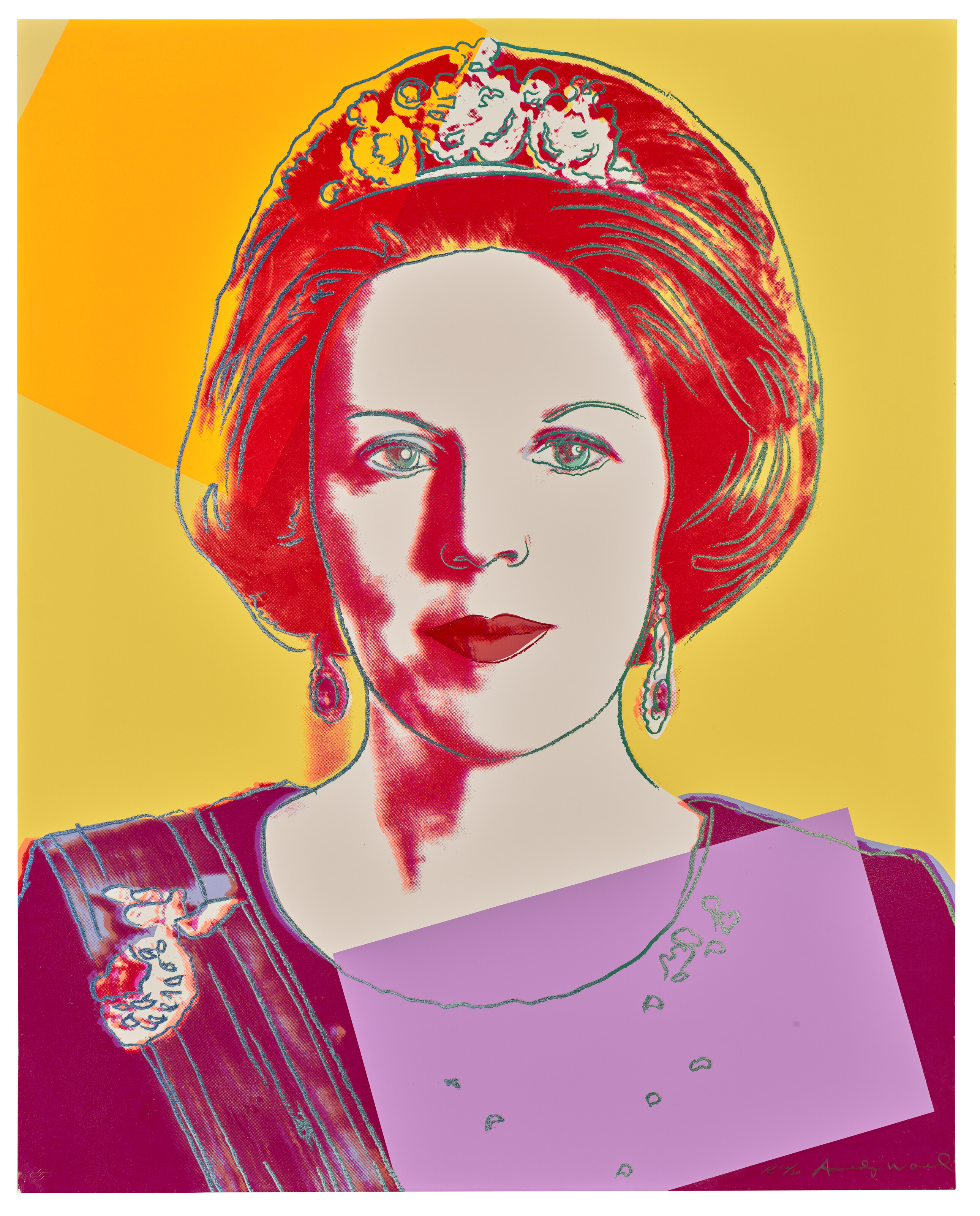 Andy Warhol — Королева Нидерландов Беатрикс, от: Reinging Queens (Королевское издание)